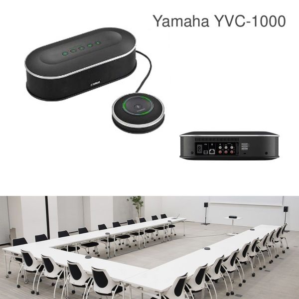 YAMAHA YVC-1000 ลำโพงพร้อมไมโครโฟนสำหรับห้องประชุมขนาดกลาง Conference Speaker Unified Communications Microphone & Speaker System