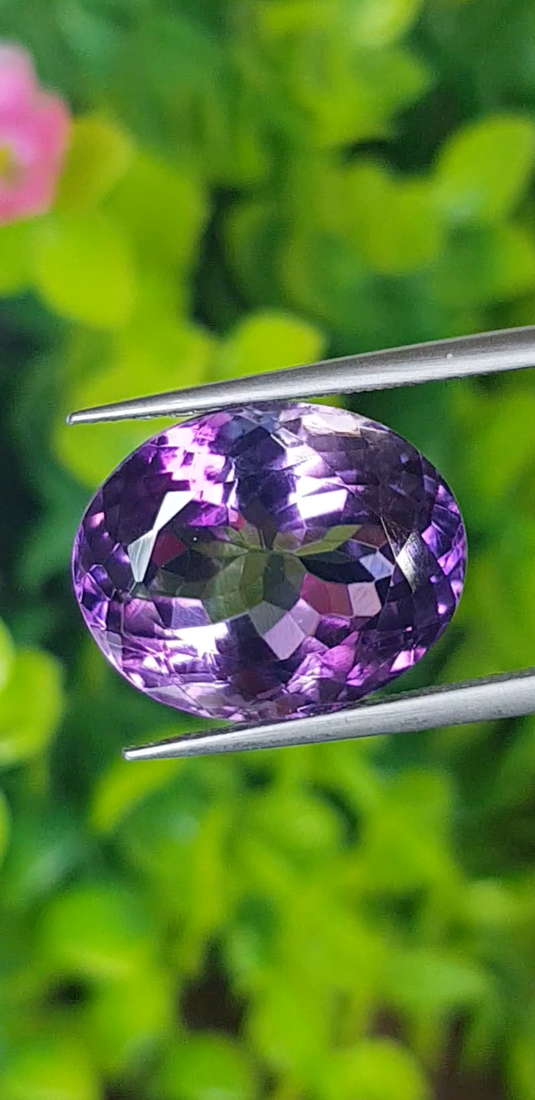 พลอย อเมทิส Amethyst 11.36 กะรัต (Cts.) พลอยแท้ อัญมณีมงคลประจําวันเกิด เครื่องประดับพลอย