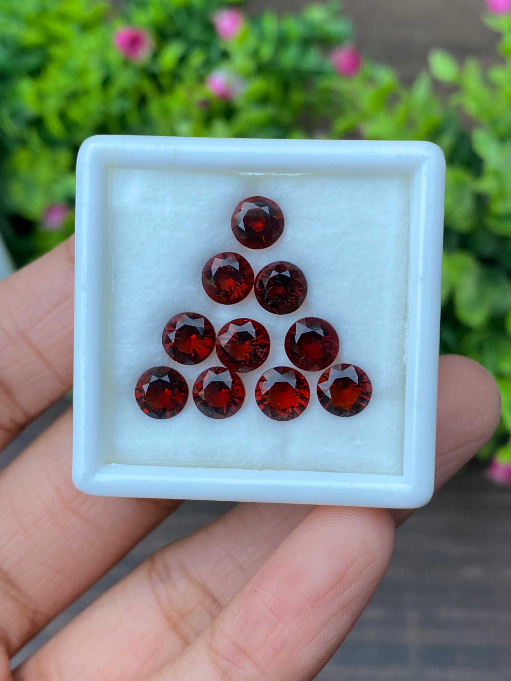 พลอย ซิทริน Citrine 7.44 กะรัต(Cts.) 10 เม็ด Pcs. พลอยแท้ อัญมณีมงคลประจําวันเกิด เครื่องประดับพลอย