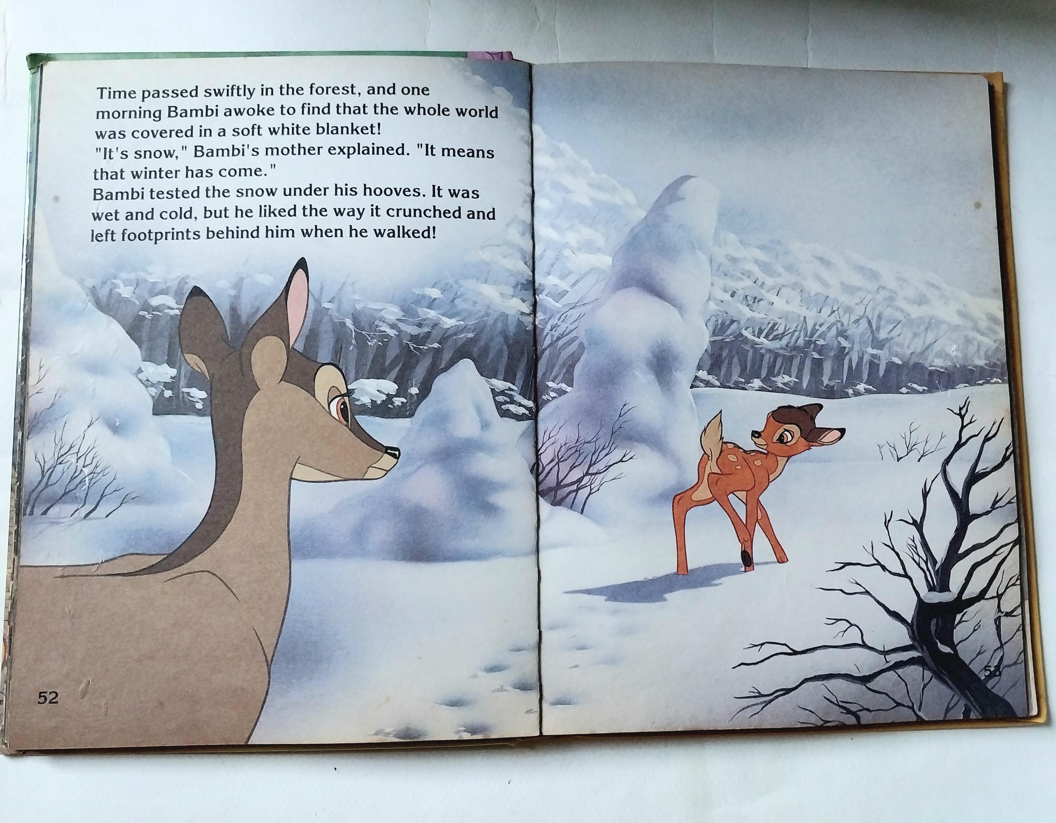 มีหลายภาพ*** มีตำหนิทั้งเล่ม โปรดดูทุกภาพ, หนังสือปกแข็งภาพสวยเรื่องราวน่ารัก** ภาษาอังกฤษ แบมบี้ Bambi จากดิสนีย์ Memorable Movie Stories