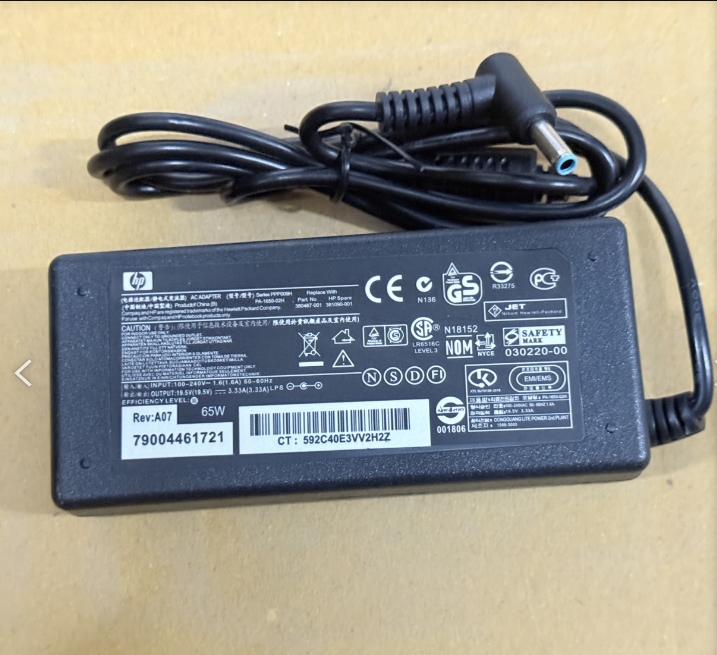 HP Adapter 65W หัวฟ้า
