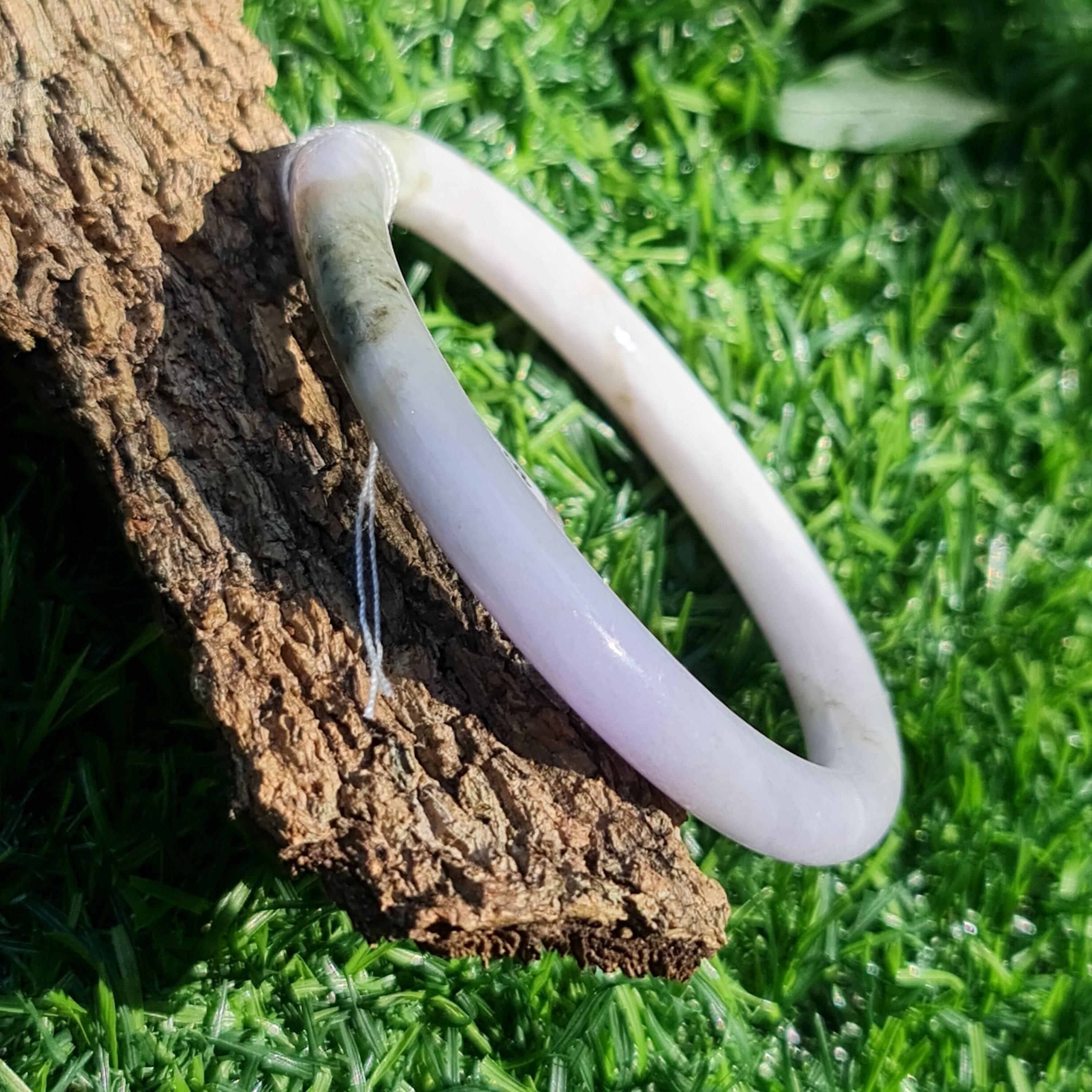 JB6711158 หยก พม่า แท้ Jade กำไลหยก 58.7 มม. (Jadeite bracelet) พม่า (Myanmar)