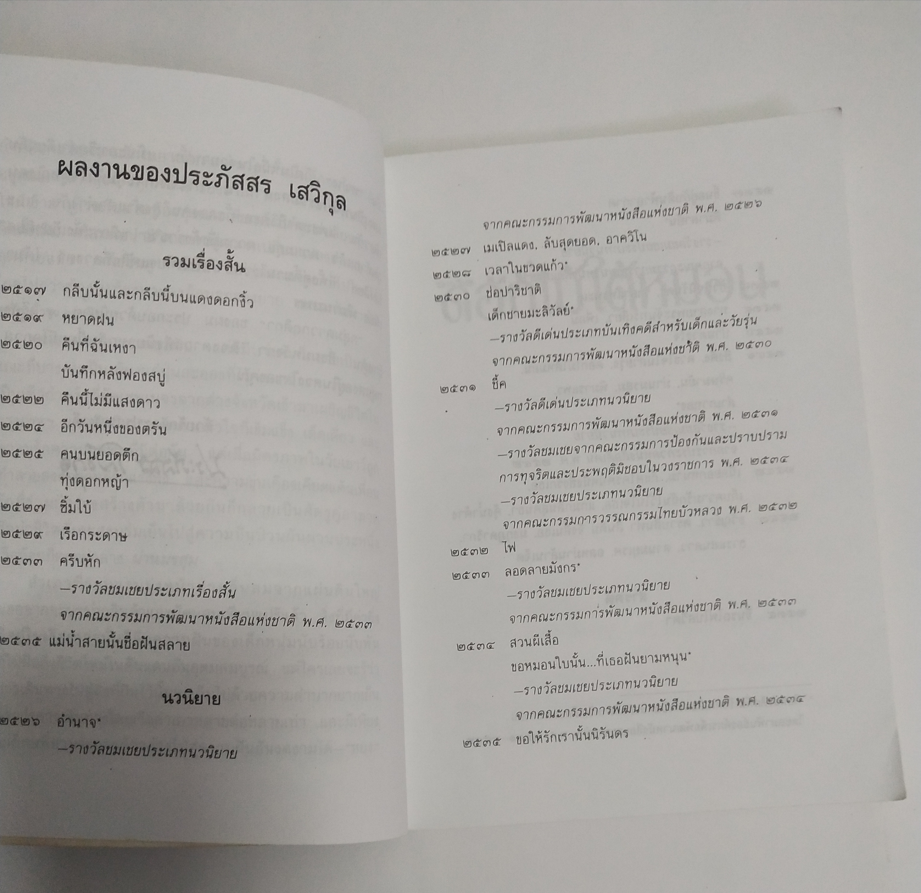 หนังสือนิยายเก่า ดอกไม้ใต้หมอน โดย ประภัสสร เสวิกุล พิมพ์ครั้งที่ 4 มิถุนายน 2543