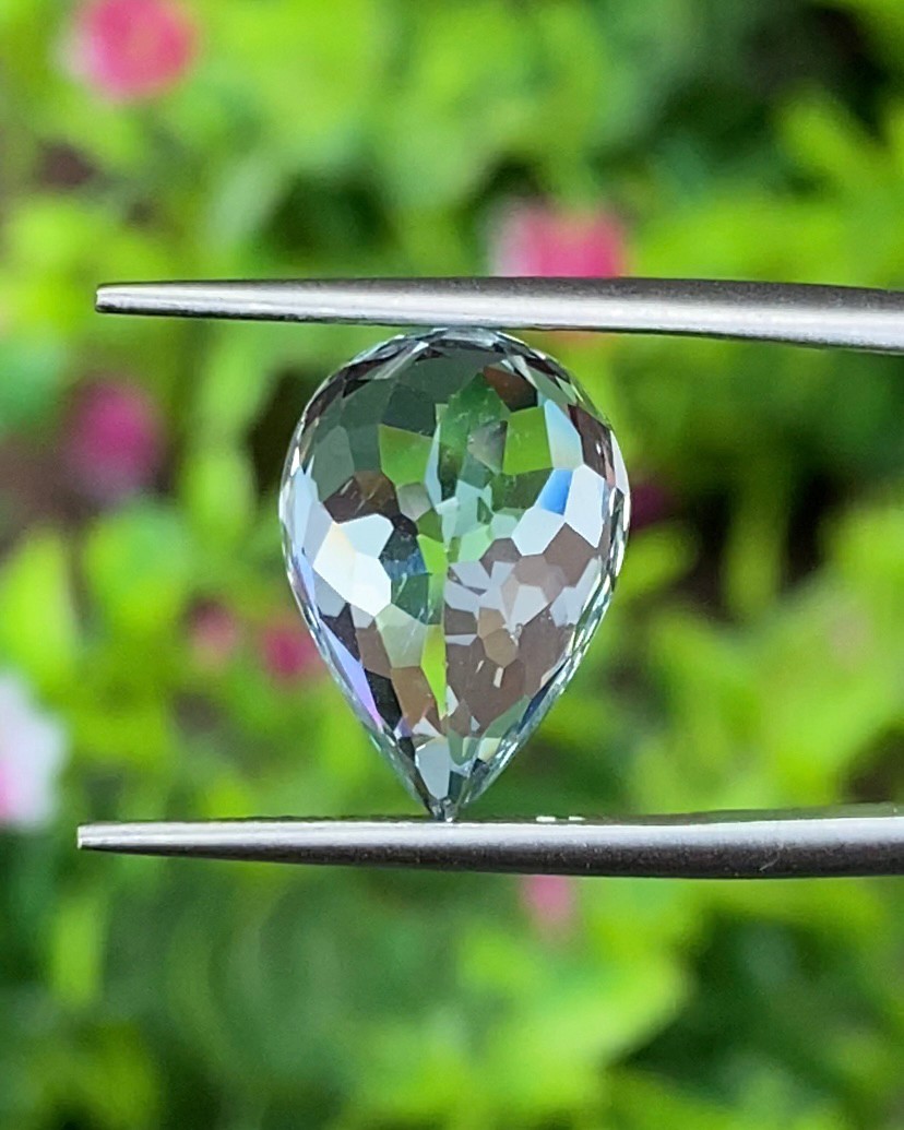 พลอย อความารีน Aquamarine 5.73 กะรัต (Cts.) พลอยแท้ อัญมณีมงคลประจําวันเกิด เครื่องประดับพลอย