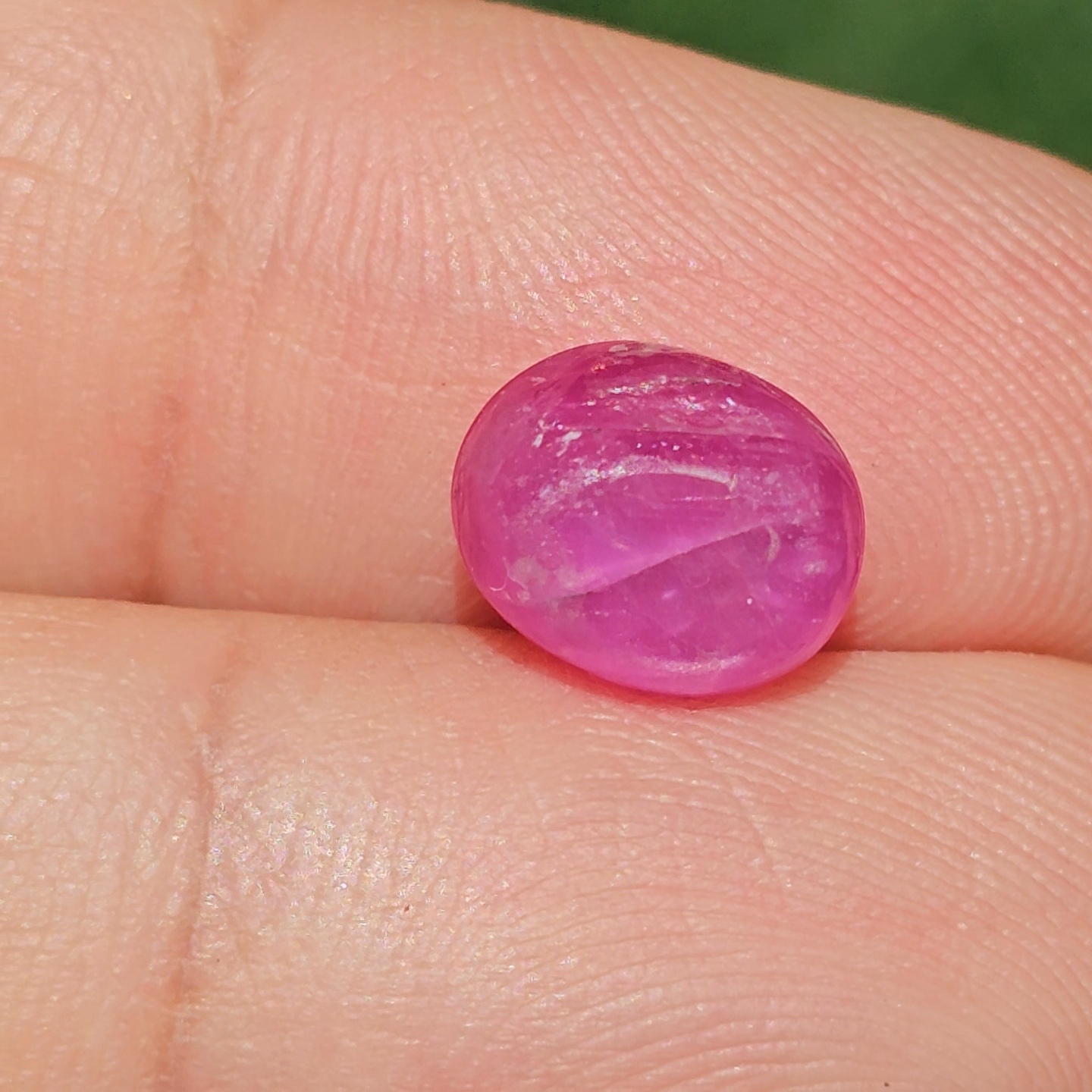 พลอย ทับทิม สตาร์ แซฟไฟร์ Ruby Star Sapphire 4.05 กะรัต (Cts.) ดิบ Unheated พร้อมใบเซอร์ พลอยแท้ อัญมณีมงคลประจําวันเกิด เครื่องประดับพลอย