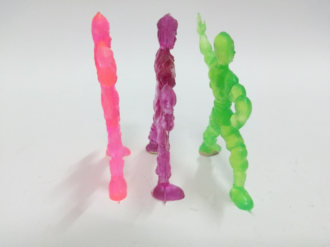 ตุ๊กตุ่นยาง ดราก้อนบอล เทนชินฮัน(เขียว) พิคโคโล่(ม่วง) จีส หน่วยรบกีนิว(ชมพูสะท้อนแสง)