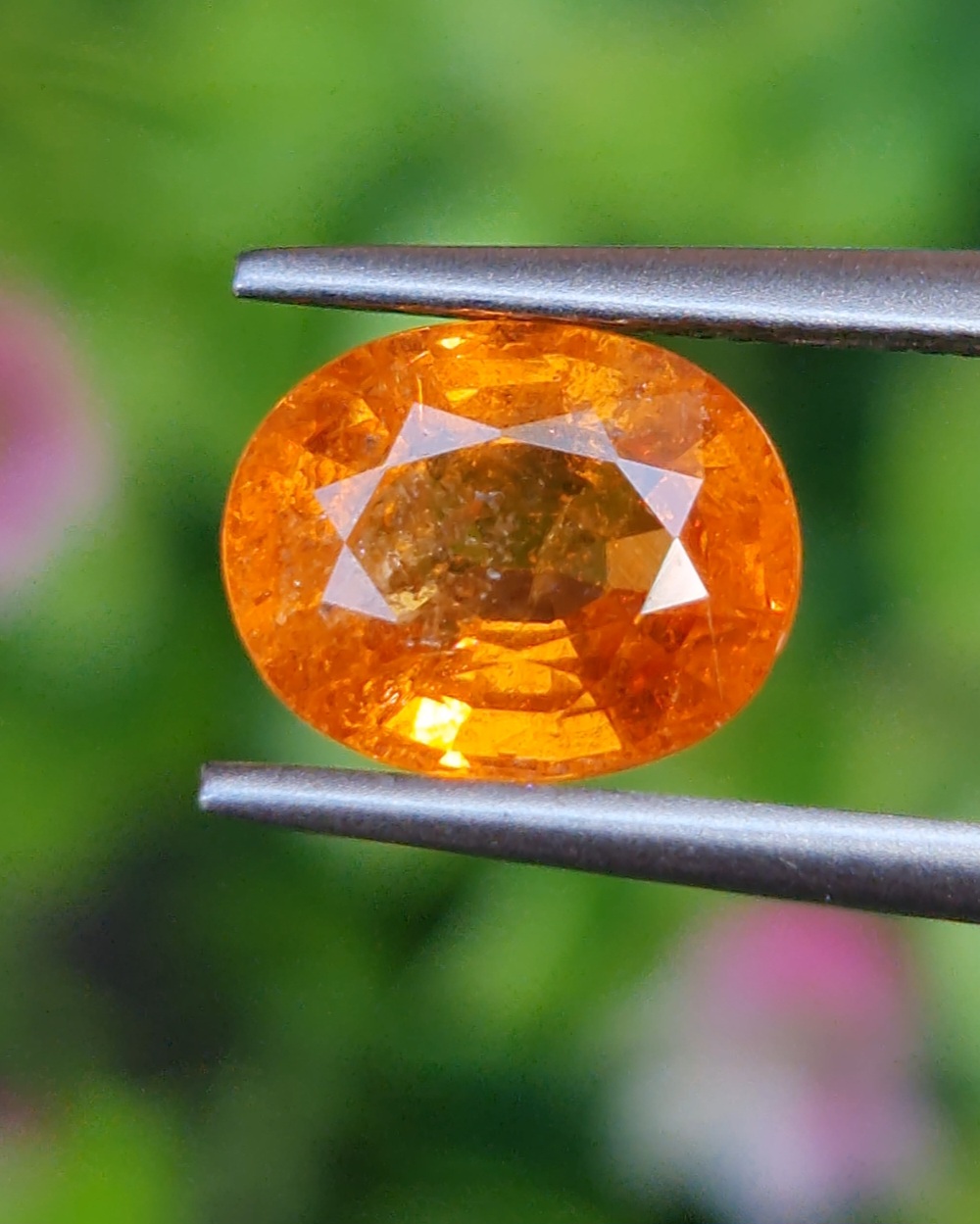 พลอย สเปสซาร์ไทต์ Spessartite Garnet 2.47 กะรัต Cts. พลอยแท้ อัญมณีมงคลประจําวันเกิด เครื่องประดับพลอย