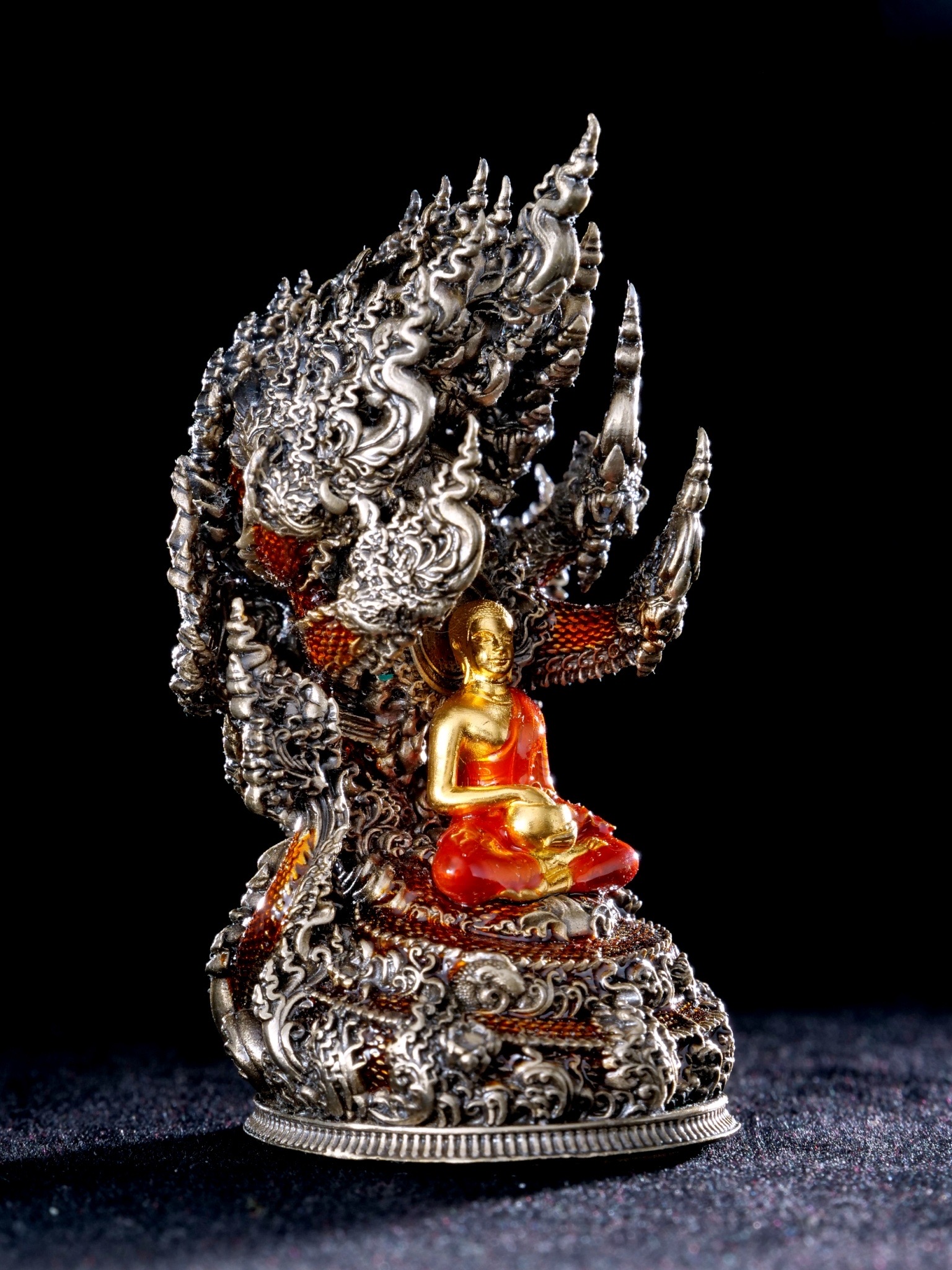 พระอุปคุตธาตุพนมอุดมทรัพย์ รายการพิเศษศูนย์จอง เนื้อบรอนซ์รมซาติน องค์ชุบทองลงยา