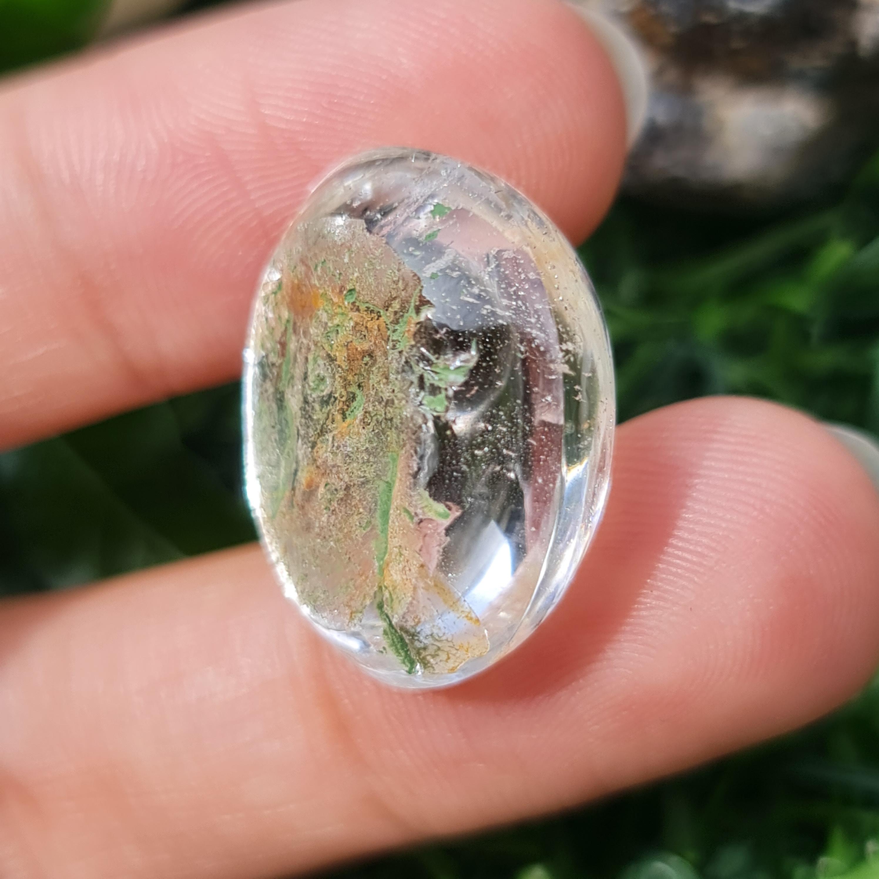 โป่งข่าม ควอตซ์ Rutilated Quartz 33.32 กะรัต Cts. พลอยแท้ อัญมณีมงคลประจําวันเกิด เครื่องประดับพลอย