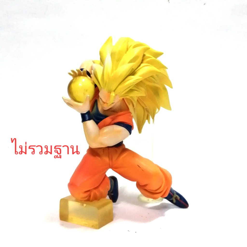 ฟิกเกอร์ สภาพดี ซุนโกคู ซุปเปอร์ไซย่า ร่างสาม ท่าปล่อยพลังคลื่นเต่า ขนาดตามรูป มีฐานรองเข่า และเสาค้ำผมให้ ไม่มีฐานตั้งแต่ตั้งโชว์ได้สวยปกติ