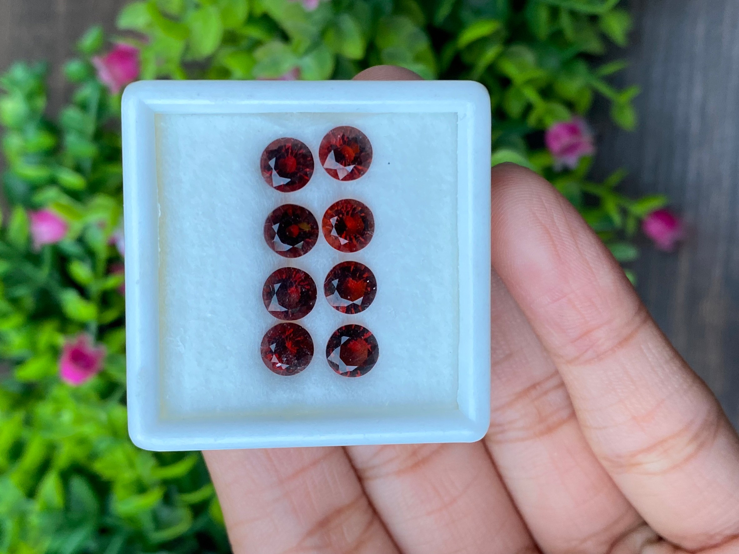 พลอย ซิทริน Citrine 5.82 กะรัต(Cts.) 8 เม็ด Pcs. พลอยแท้ อัญมณีมงคลประจําวันเกิด เครื่องประดับพลอย