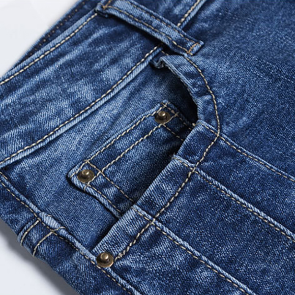 กระโปรงยีนส์แฟชั่น ทรงเอ แต่งกระเป๋าคู่ (11802X)