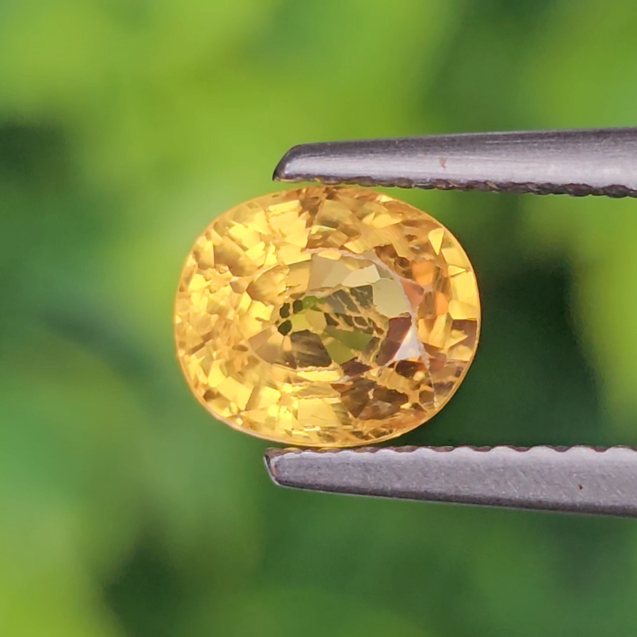 พลอย บุษราคัม yellow sapphire 1.33 กะรัต (Cts.) พลอยแท้ อัญมณีมงคลประจําวันเกิด เครื่องประดับพลอย