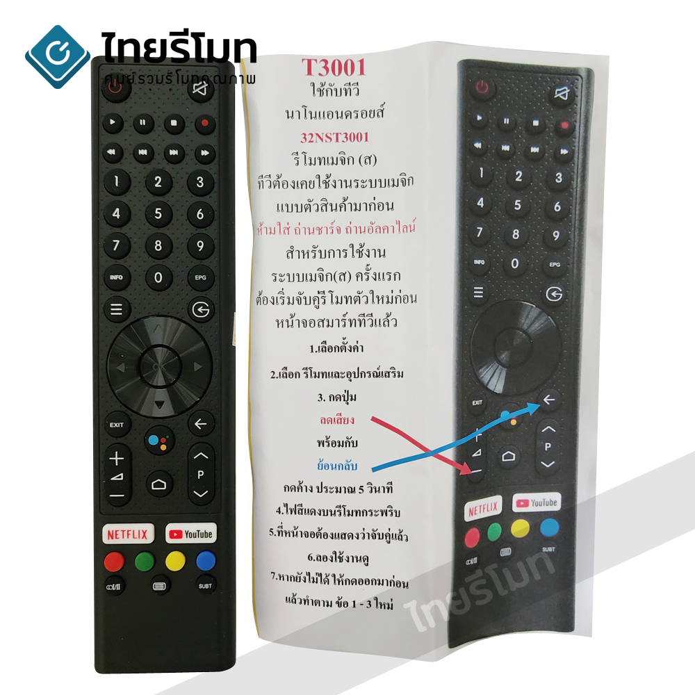 รีโมททีวี Nano รุ่น32NST3001 *รองรับการสั่งงานด้วยเสียง* Android TV (Smart TV สมาร์ททีวี)