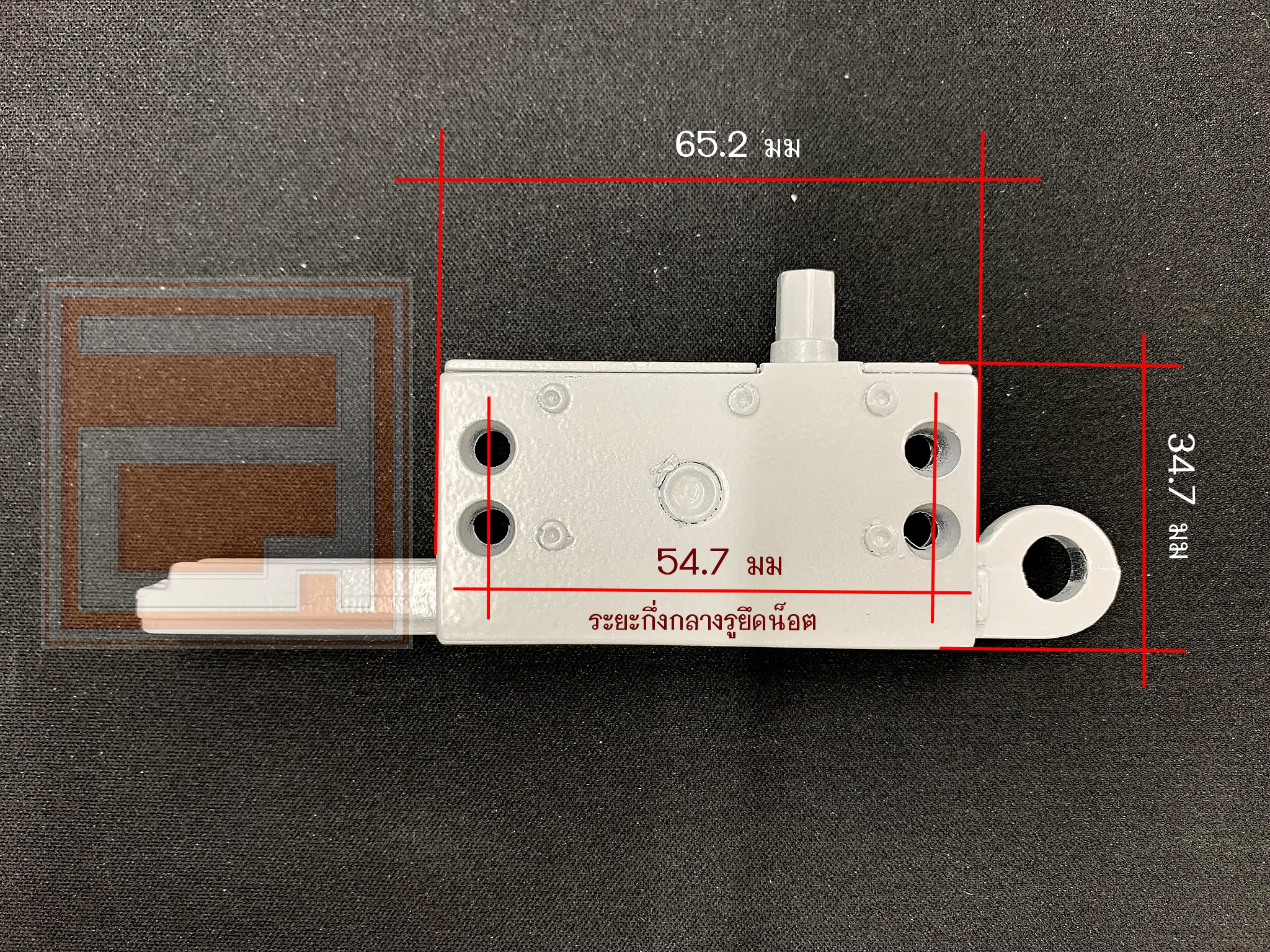 มือหมุนบานเกล็ด บาร์โก้ บรอนซ์เทา