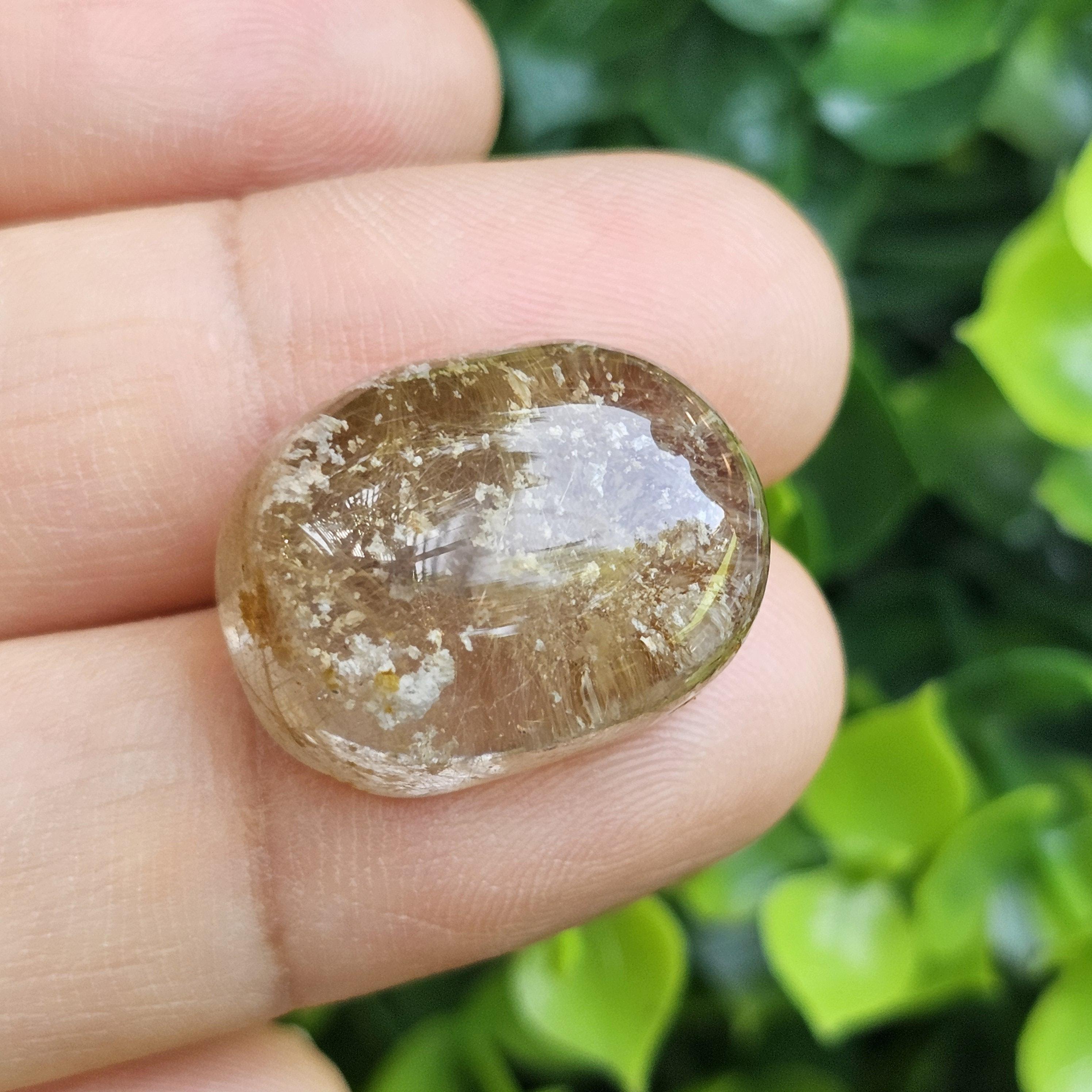 ไหมทอง ควอตซ์ Golden Rutilated Quartz 31.37 กะรัต Cts.พลอยแท้ อัญมณีมงคลประจําวันเกิด เครื่องประดับพลอย