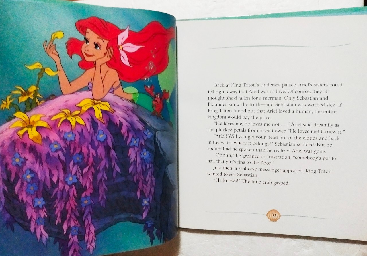 หนังสือนิทานภาพสวย**ปกหลังมีตำหนิตรงสันบนและมีรอยตามภาพ, เจ้าหญิงเงือกน้อย แอเรี่ยล The Little Mermaid