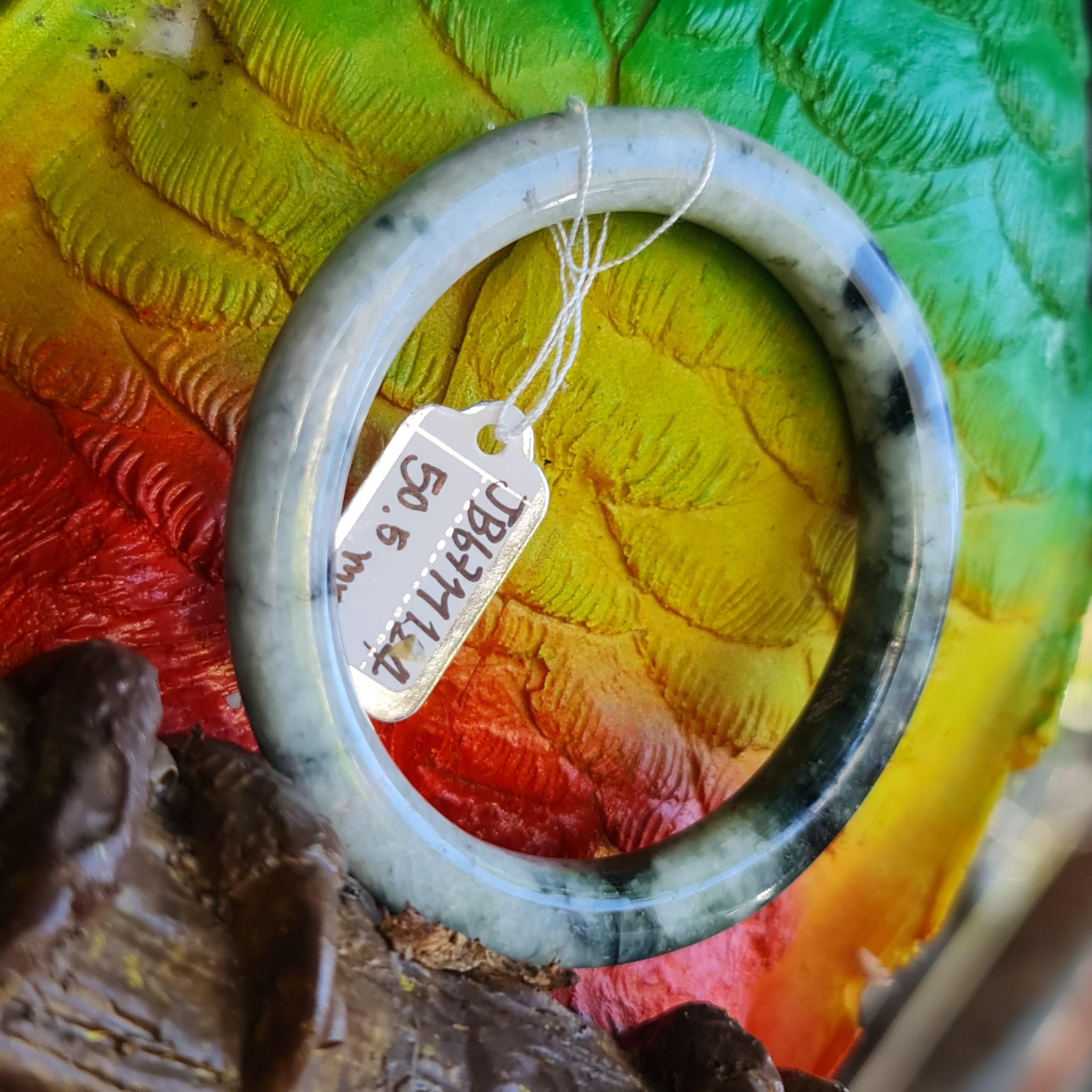 JB6711124 หยก พม่า แท้ Jade กำไลหยก 50.5 มม. (Jadeite bracelet) พม่า (Myanmar)