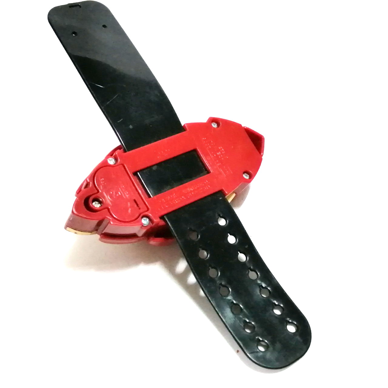 อุปกรณ์แปลงร่าง เมบิอุสเบรส จากอุลตร้าแมน #เมบิอุส ขนาดเล็ก พร้อมสายรัดข้อมือ *****ไม่ใช่งาน DX เป็นงาน SP กดปุ่ม มีไฟ มีสายข้อมือสีดำเป็นยาง มือสองสภาพดี ไฟติดปกติ ขนาดตามภาพ