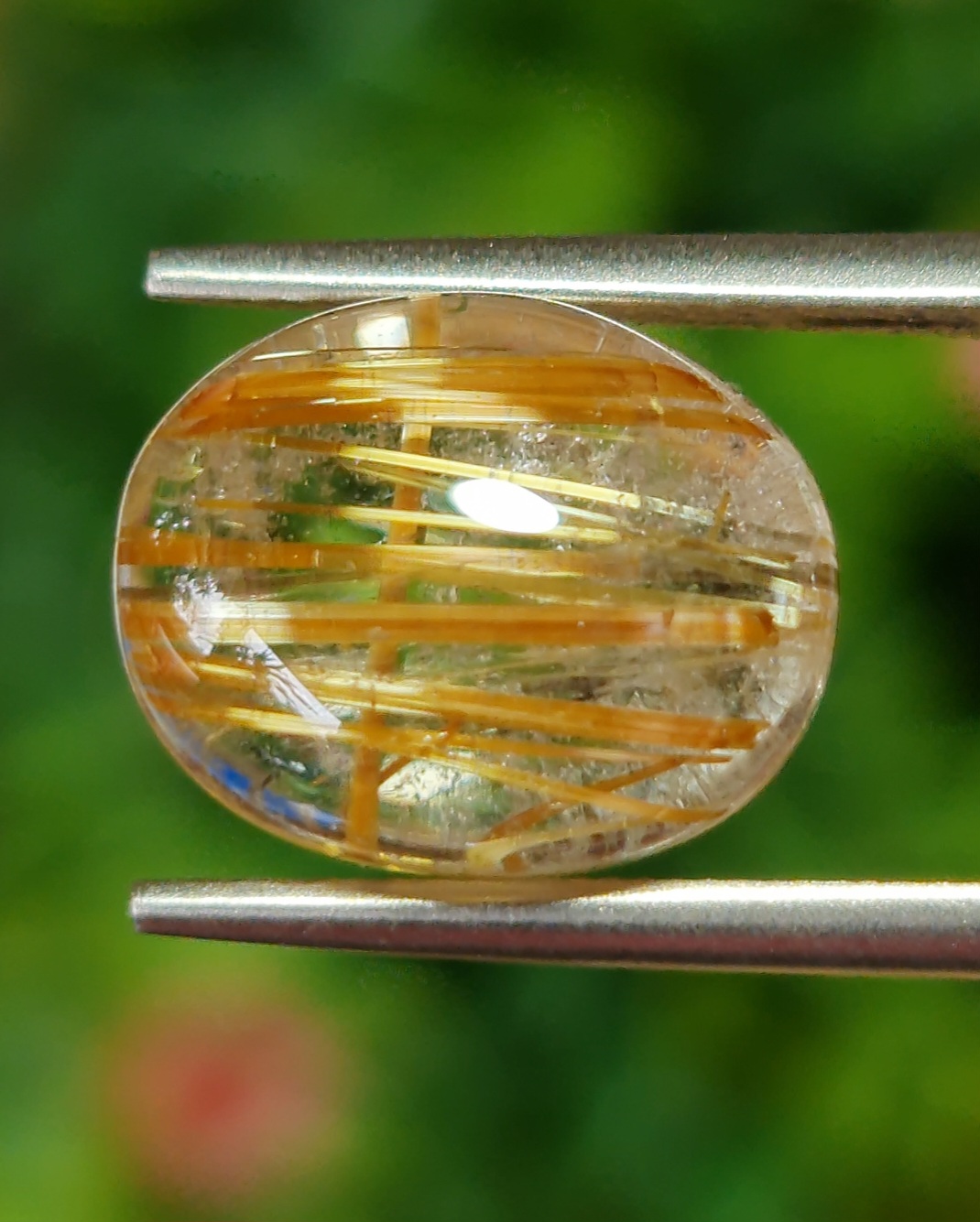 ไหมทอง ควอตซ์ Golden Rutilated Quartz 7.00 กะรัต Cts.พลอยแท้ อัญมณีมงคลประจําวันเกิด เครื่องประดับพลอย