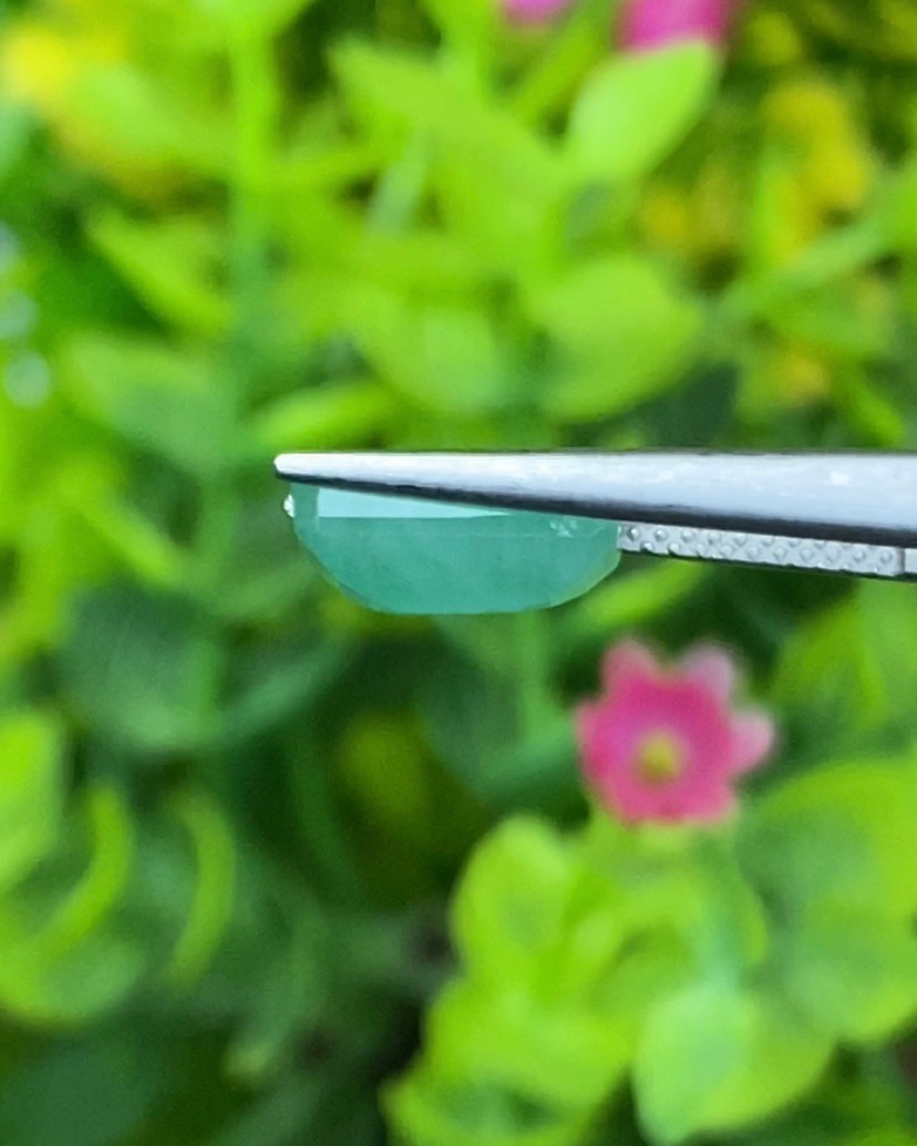 พลอย มรกต Natural Emerald แซมเบีย 2.51 กะรัต (Cts.) พลอยแท้ อัญมณีมงคลประจําวันเกิด เครื่องประดับพลอย