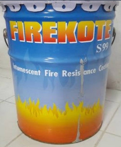สีกันไฟ สีทนไฟ ป้องกันไฟไหม้ (สีขาวด้าน) น้ำหนัก24.5 กก./ Fire Kote S-99