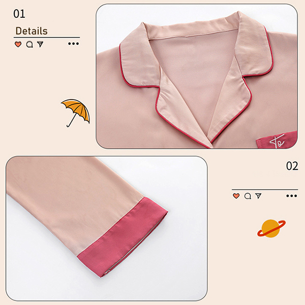 🚩พร้อมส่ง🚩ชุดนอนผ้าซาติน Silk Satin ผ้าไหมซาตินเกรดพรีเมี่ยม ผ้านุ่มลื่นละมุนผิว ใส่สบายไม่ร้อน (CT115)