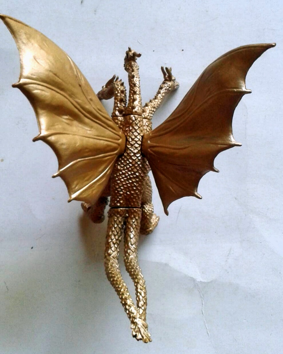 มังกร 3 หัวสีทอง สูง 11 ซม.