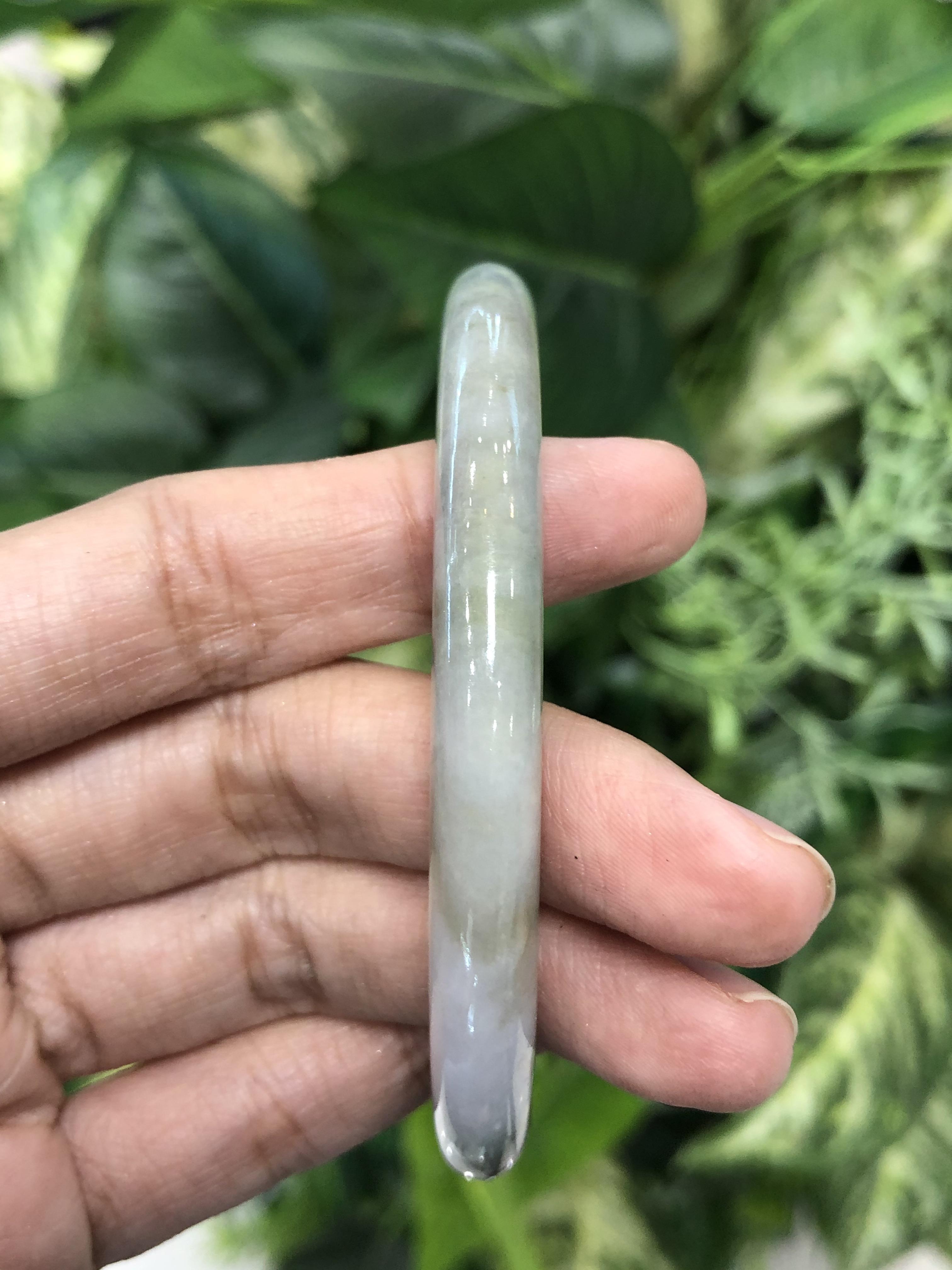 J05C003 หยก พม่า แท้ Jade กำไลหยก 60.2 มม (Jade bracelet) พม่า (Myanmar)