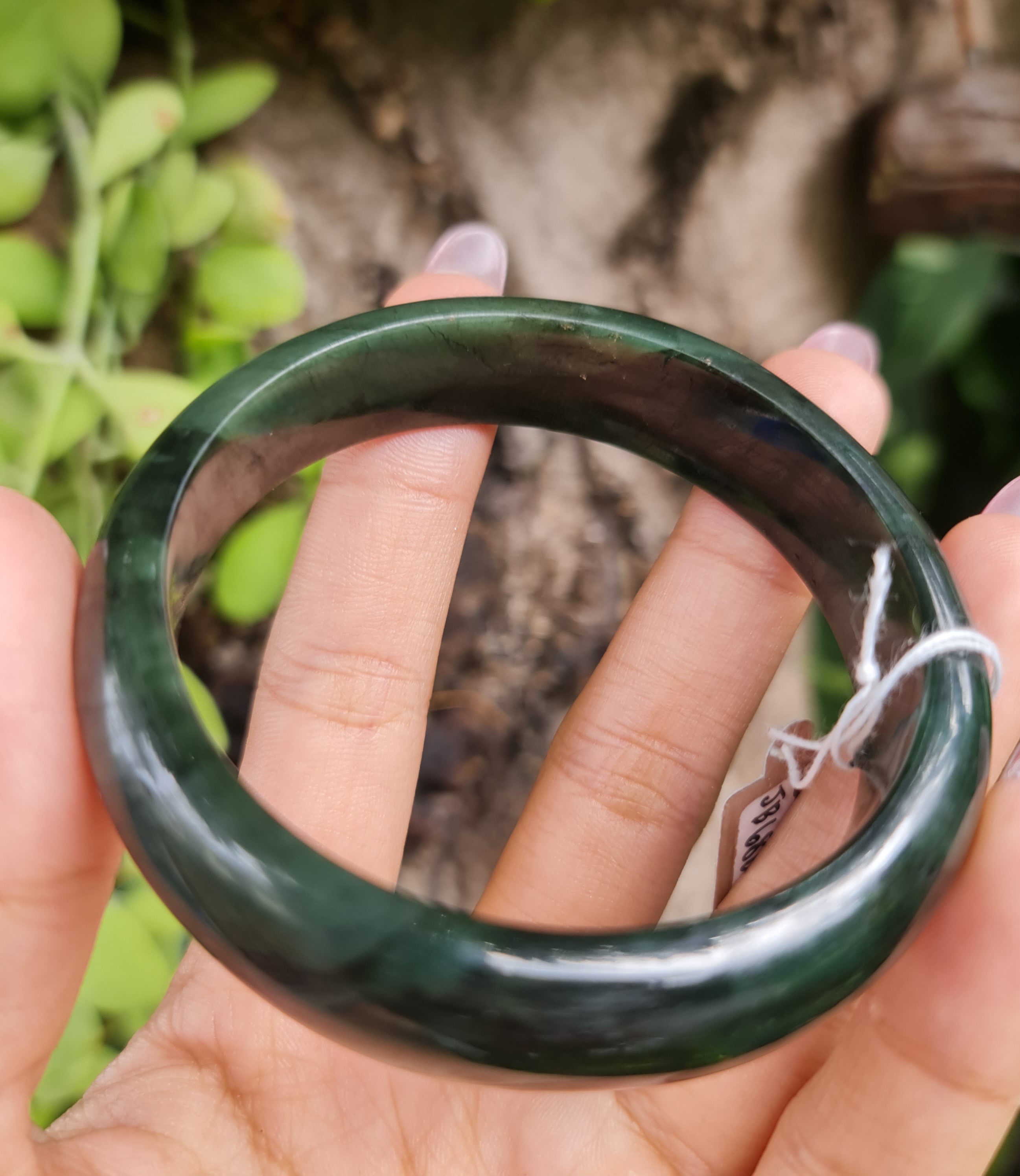 JB6804081 หยก พม่า แท้ Jade กำไลหยก 57.2 มม. (Jadeite bracelet) พม่า (Myanmar)