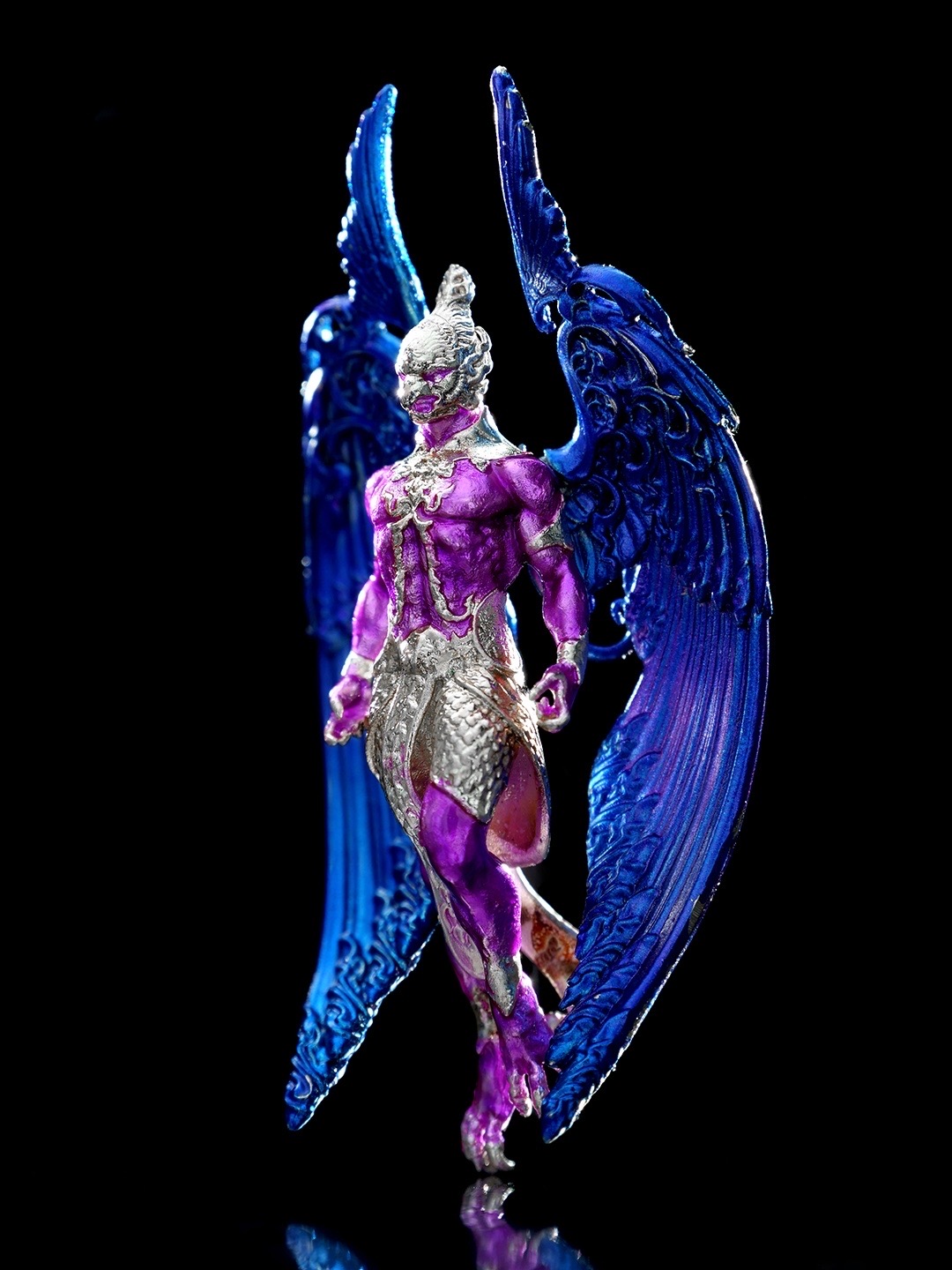 พญาครุฑปรเมศวร รายการพิเศษศูนย์จอง เนื้อบรอนซ์ชุบเงินลงยา