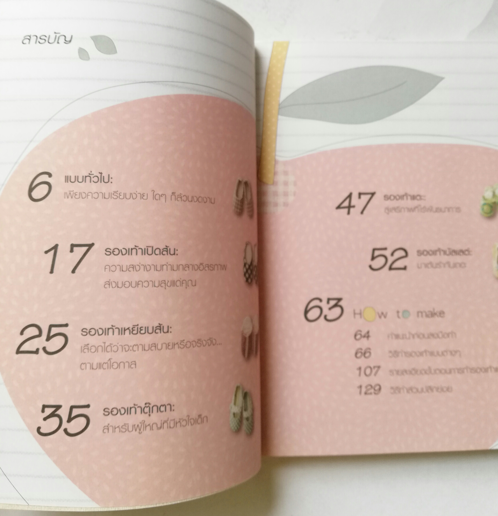 หนังสืองานประดิษฐ์รองเท้าแตะน่ารัก"เก๋ไก๋ สลิปเปอร์" หนังสือห่อปกพลาสติก