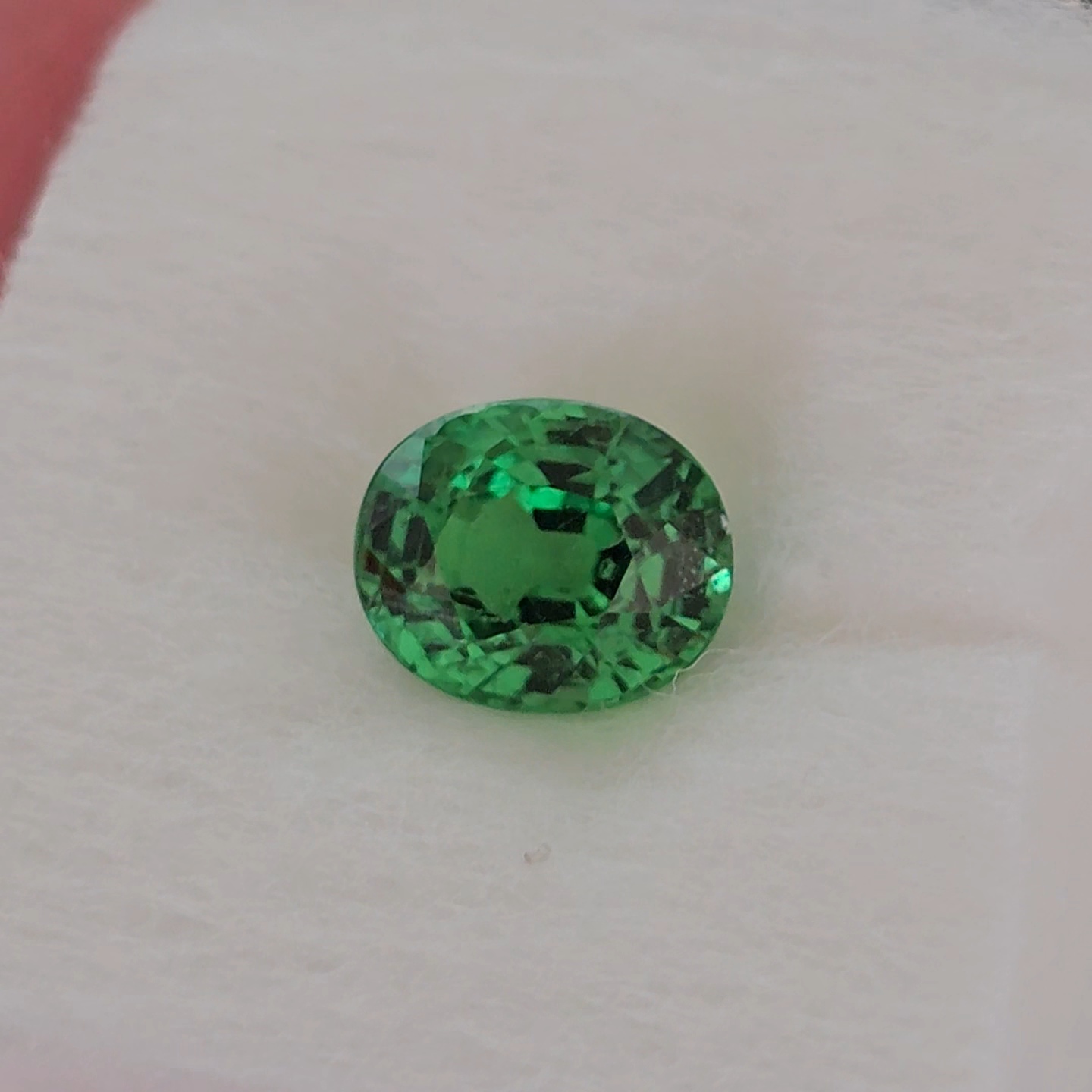 พลอย ซาโวไรท์ Tsavorite Garnet 1.16 กะรัต (Cts.) ดิบ Unheated พร้อมใบเซอร์ อัญมณีมงคลประจําวันเกิด เครื่องประดับพลอย