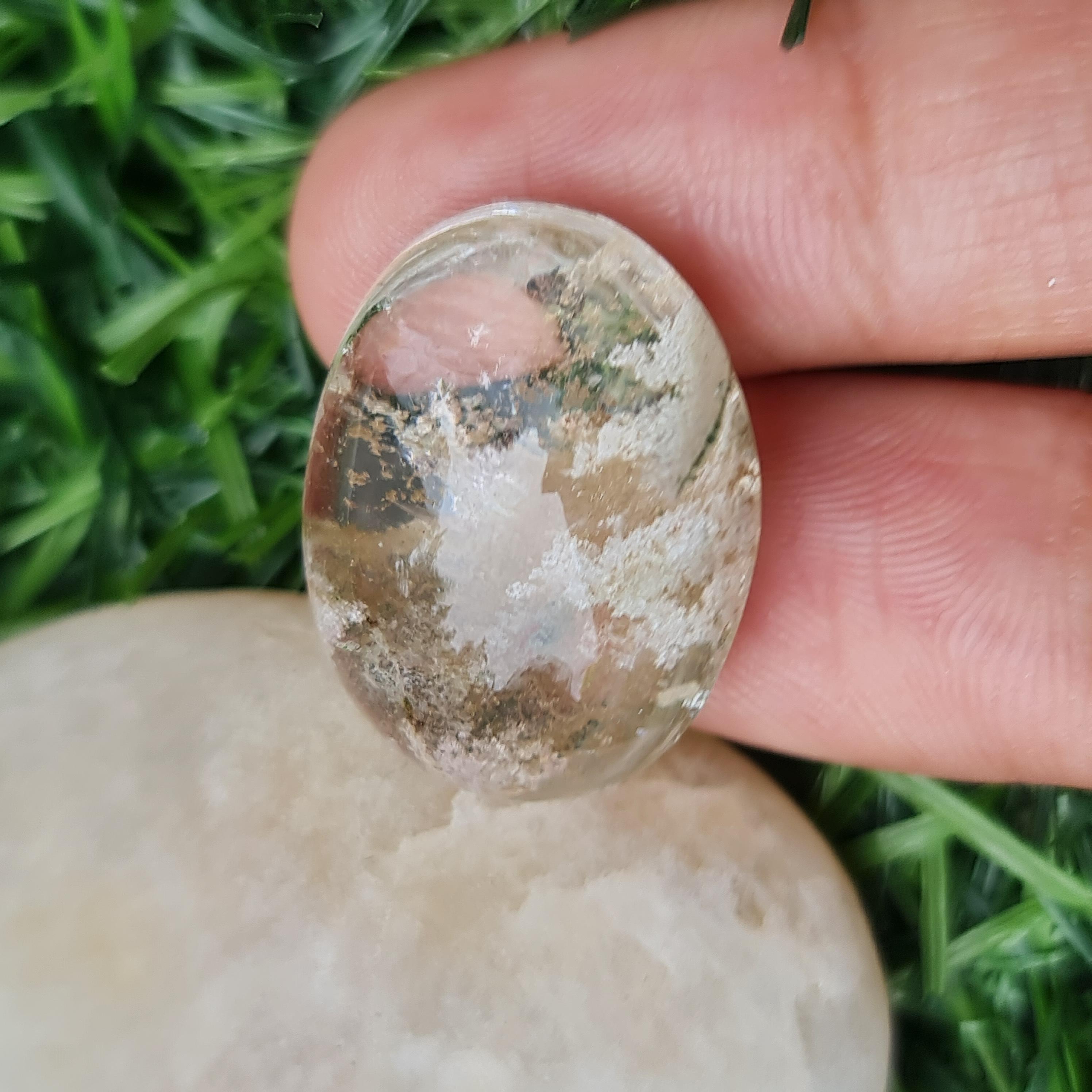 โป่งข่าม ควอตซ์ Rutilated Quartz 31.22 กะรัต Cts. พลอยแท้ อัญมณีมงคลประจําวันเกิด เครื่องประดับพลอย