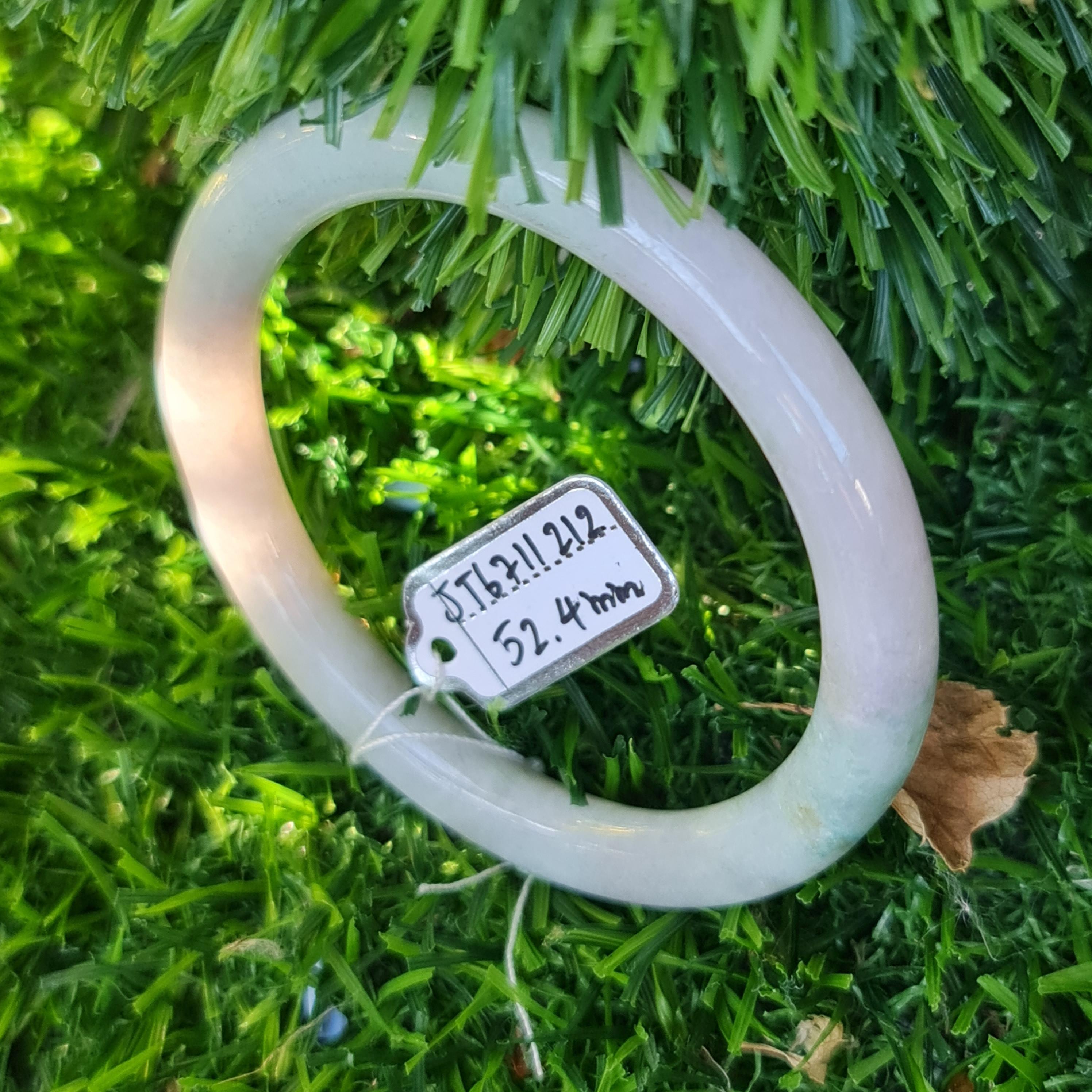 JT6711212 หยก พม่า แท้ Jade กำไลหยก 52.4 มม. (Jadeite bracelet) พม่า (Myanmar)