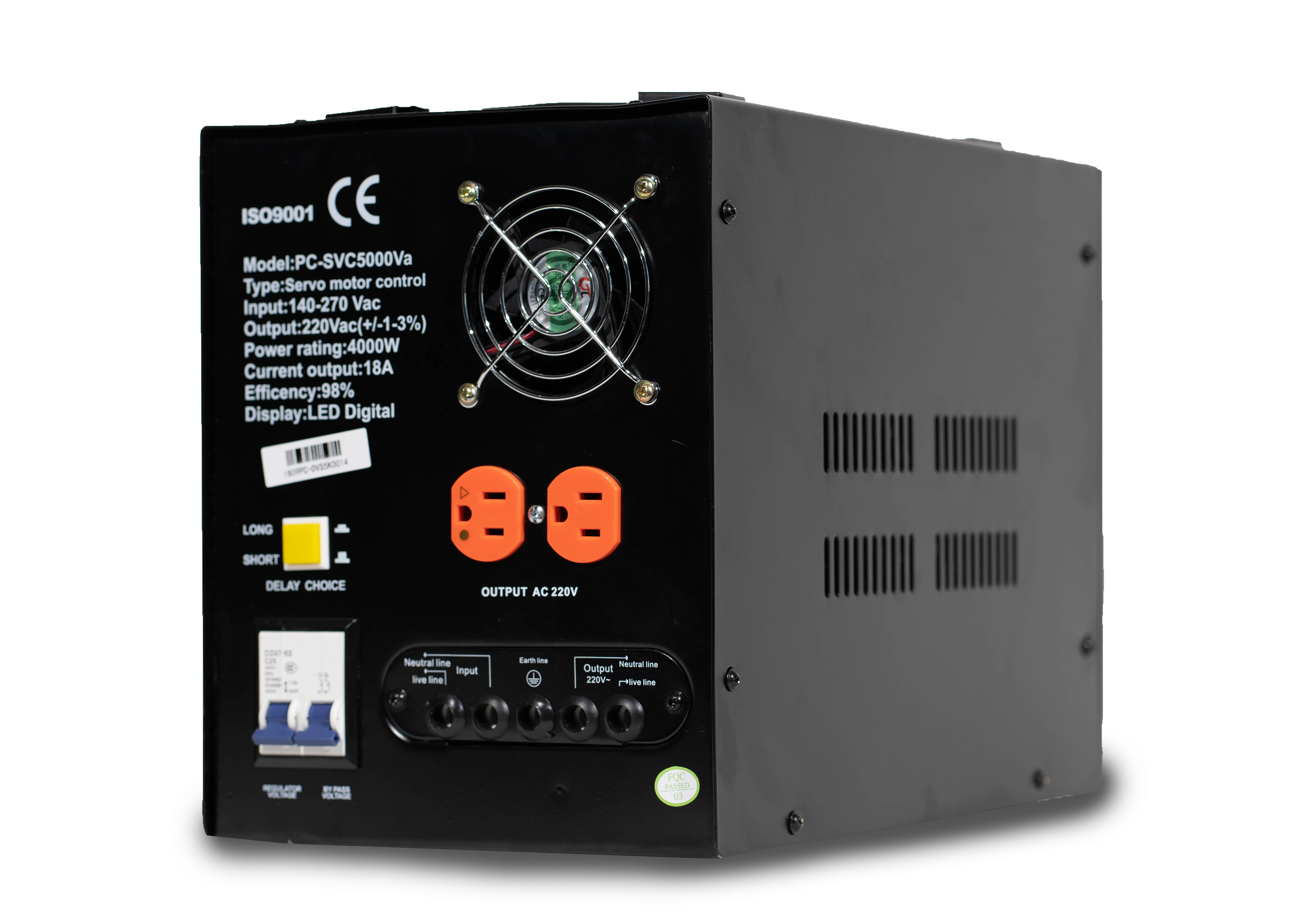 เครื่องควบคุมแรงดันไฟฟ้าอัตโนมัติ รุ่น PC-SVC 5000Va