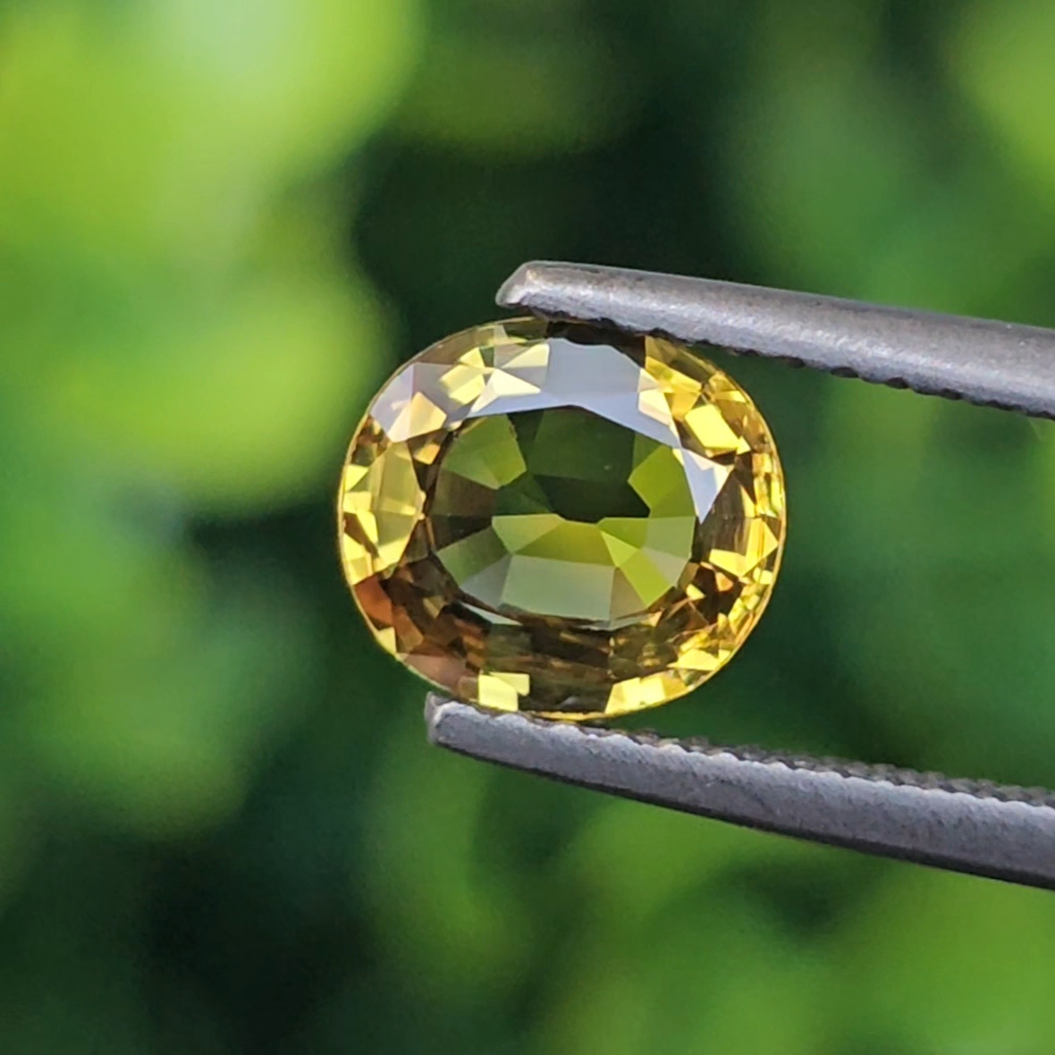 พลอย บุษราคัม Yellow Sapphire 1.18 กะรัต (Cts.) ดิบ (Unheated) พร้อมใบเซอร์ พลอยแท้ อัญมณีมงคลประจําวันเกิด เครื่องประดับพลอย