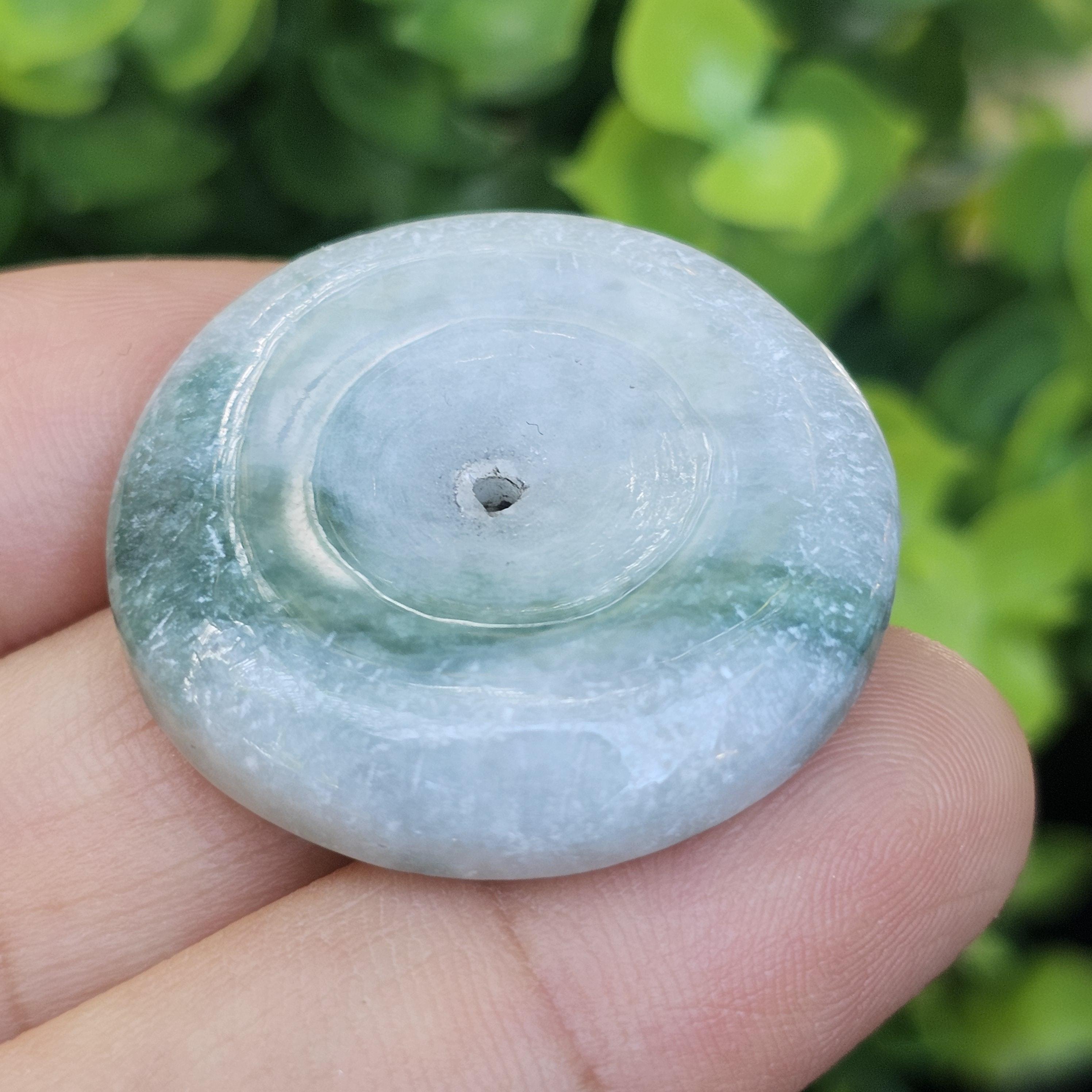หยก พม่า แท้ Jade จี้โดนัทหยก (Bi-dise jadeite) พม่า (Myanmar) 74.33 กะรัต (Cts.)