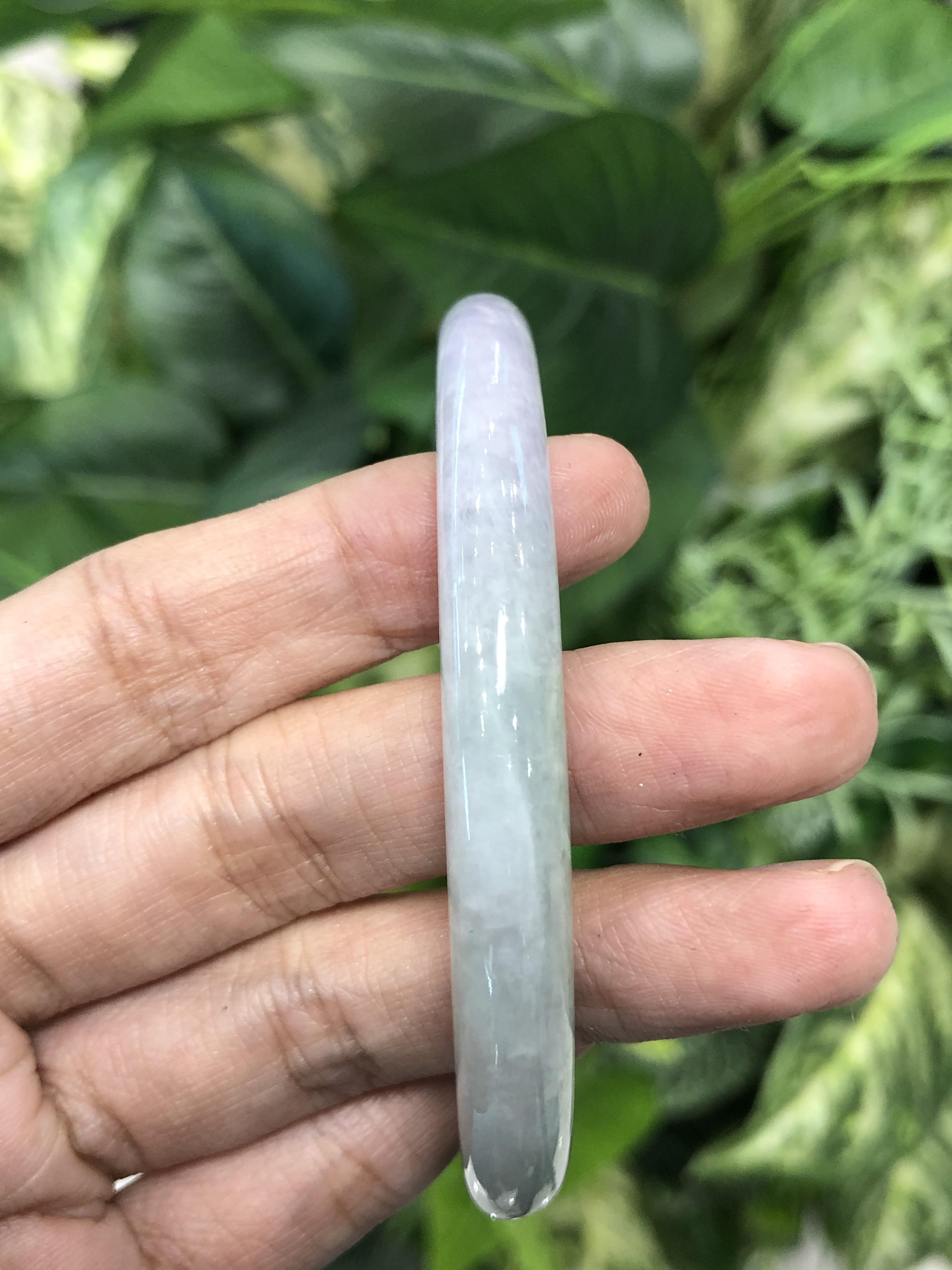 J05C005 หยก พม่า แท้ Jade กำไลหยก (Jade bracelet) 60.2 มม. พม่า (Myanmar)