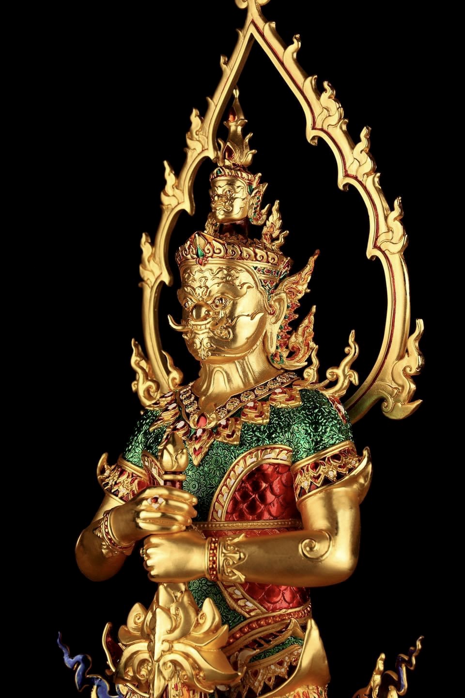 ท้าวเวสสุวรรณโณ #อาจารย์สุชาติ แซ่จิว รายการAP เนื้อบรอนซ์นอก เคลือบทองคำแท้ลงยา ขนาดสูง 23 นิ้ว