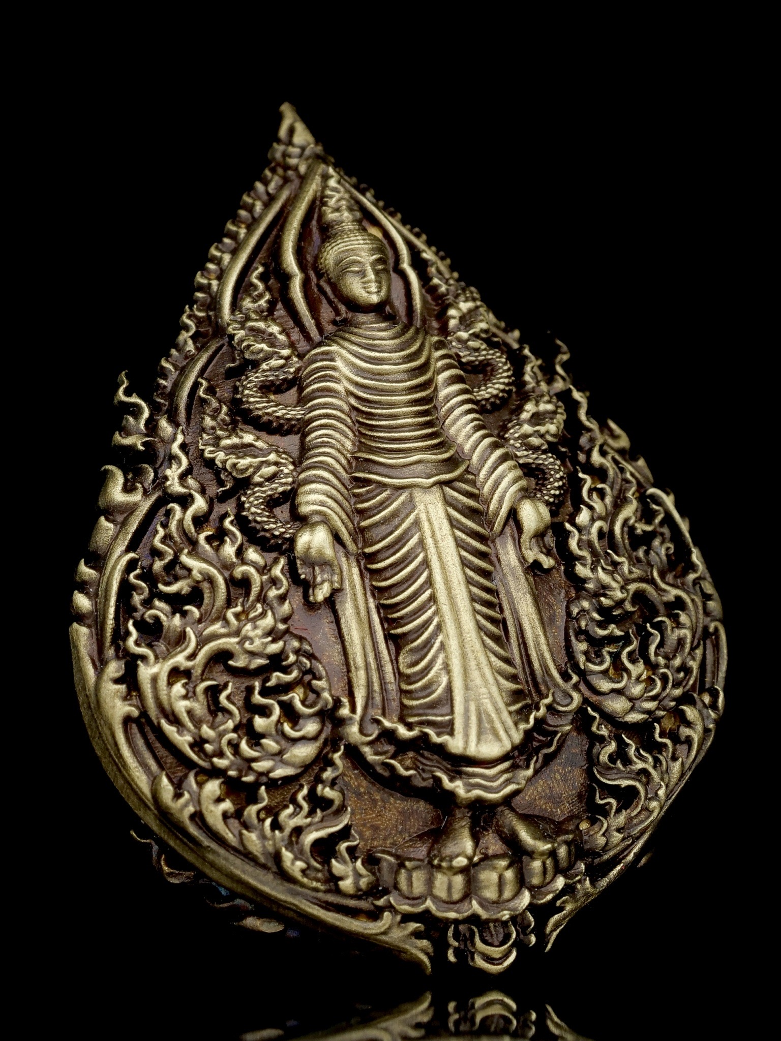 พระพุทธประทานพร รุ่น พุทธบารมี รหัส12 เนื้อทองเทวฤทธิ์ซาติน องค์ลงยาจีวร