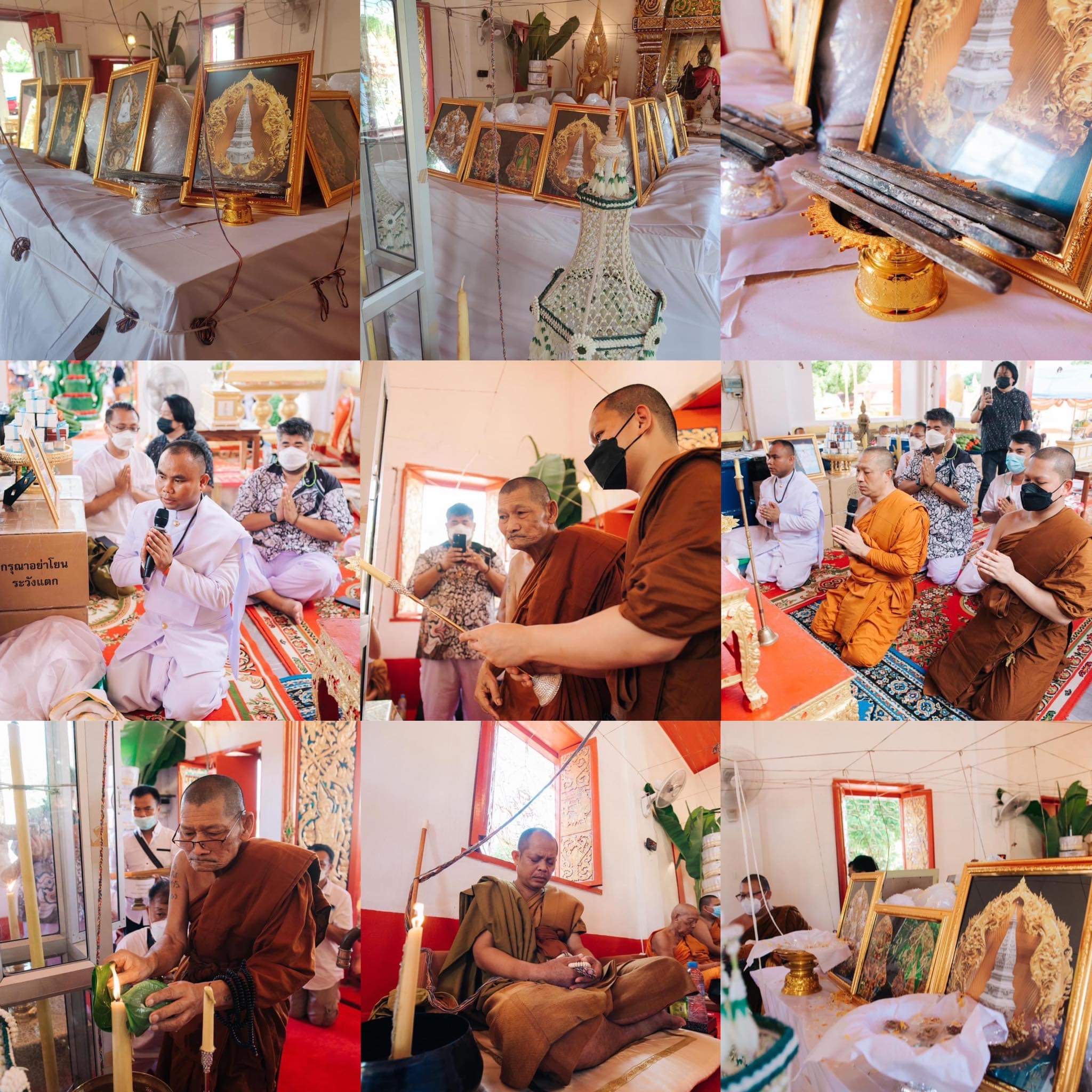 พระยมกปาฎิหาริย์ รายการพิเศษ เนื้อบรอนซ์ชุบทองหลังชุบซาตินลงยาแดง