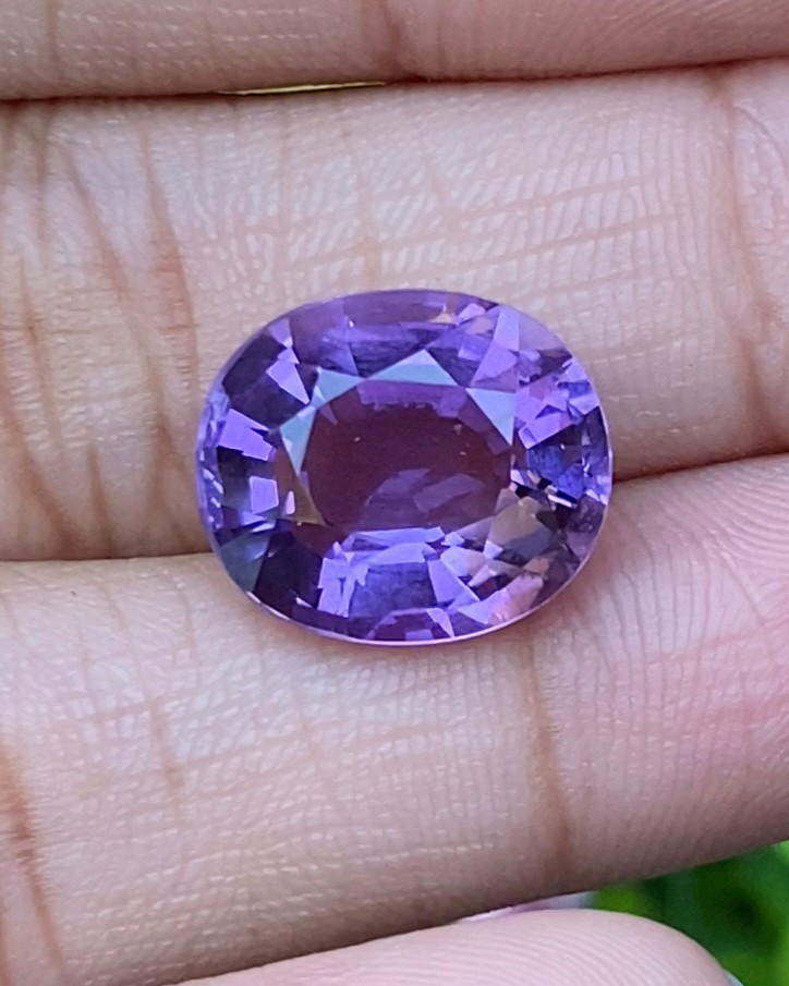พลอย อเมทิส Amethyst 8.26 กะรัต (Cts.) พลอยแท้ อัญมณีมงคลประจําวันเกิด เครื่องประดับพลอย
