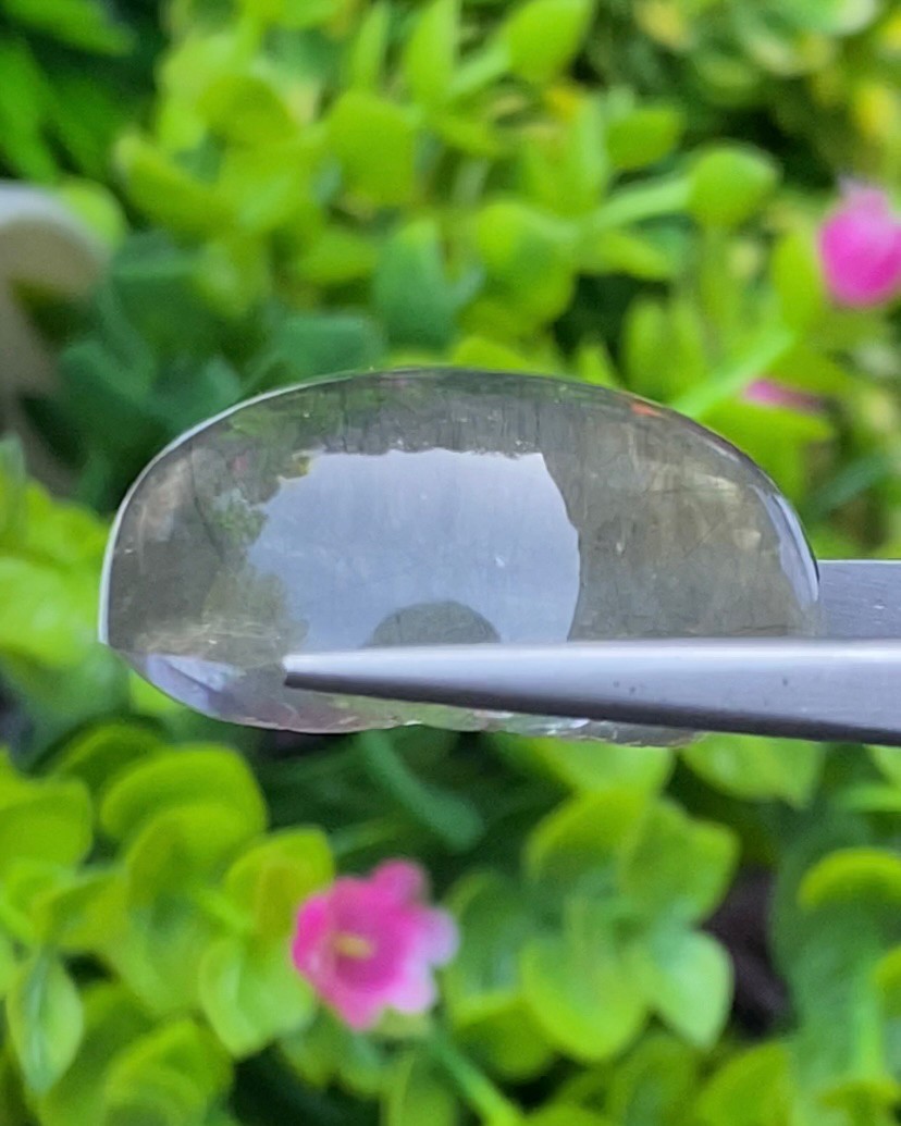 โป่งข่าม ควอตซ์ Rutilated Quartz 61.87 กะรัต Cts. พลอยแท้ อัญมณีมงคลประจําวันเกิด เครื่องประดับพลอย