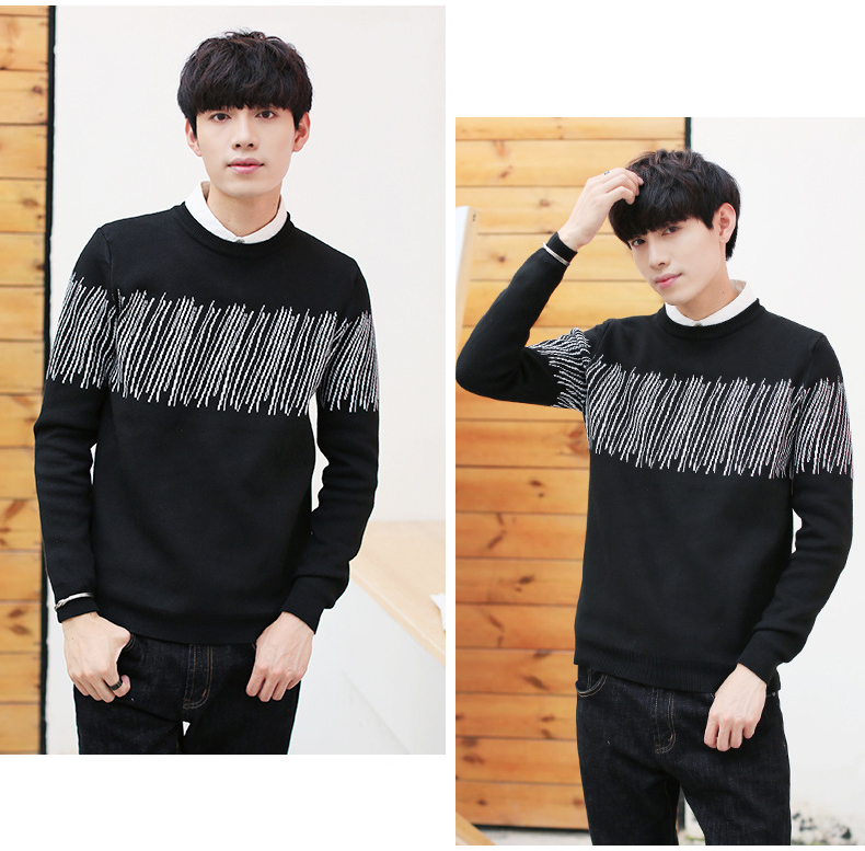 เสื้อสเวตเตอร์ไหมพรมนิตติ้งกันหนาว แฟชั่นผู้ชาย (10140MM)