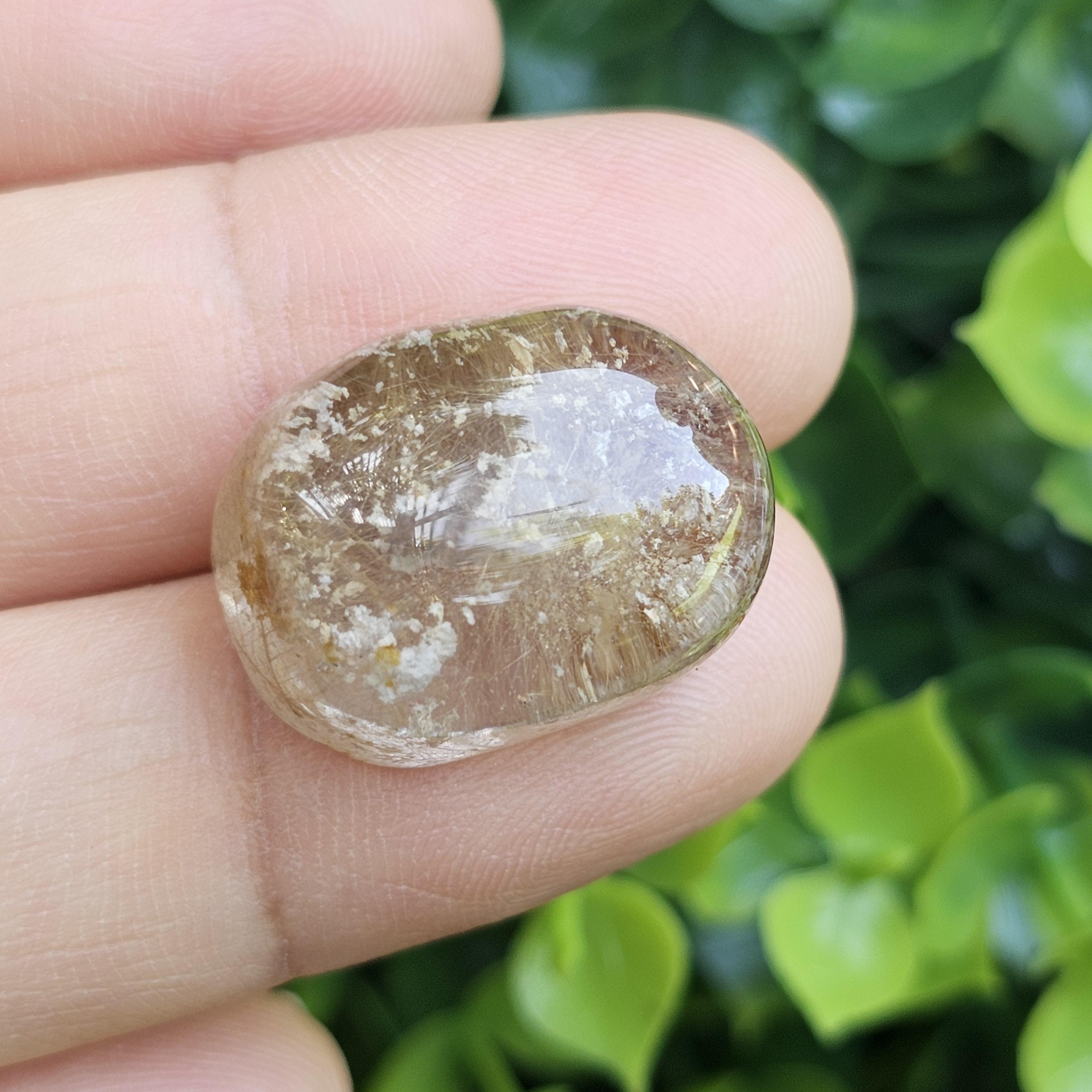 ไหมทอง ควอตซ์ Golden Rutilated Quartz 31.37 กะรัต Cts.พลอยแท้ อัญมณีมงคลประจําวันเกิด เครื่องประดับพลอย