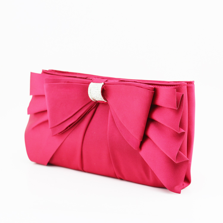 พร้อมส่ง Evening Clutch กระเป๋าออกงาน VictoriaDelef ผ้าซาติน จับเดรป