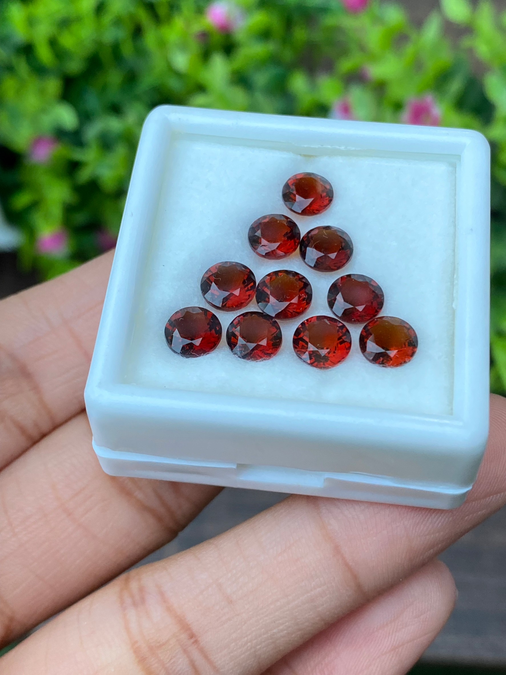 พลอย ซิทริน Citrine 7.44 กะรัต(Cts.) 10 เม็ด Pcs. พลอยแท้ อัญมณีมงคลประจําวันเกิด เครื่องประดับพลอย
