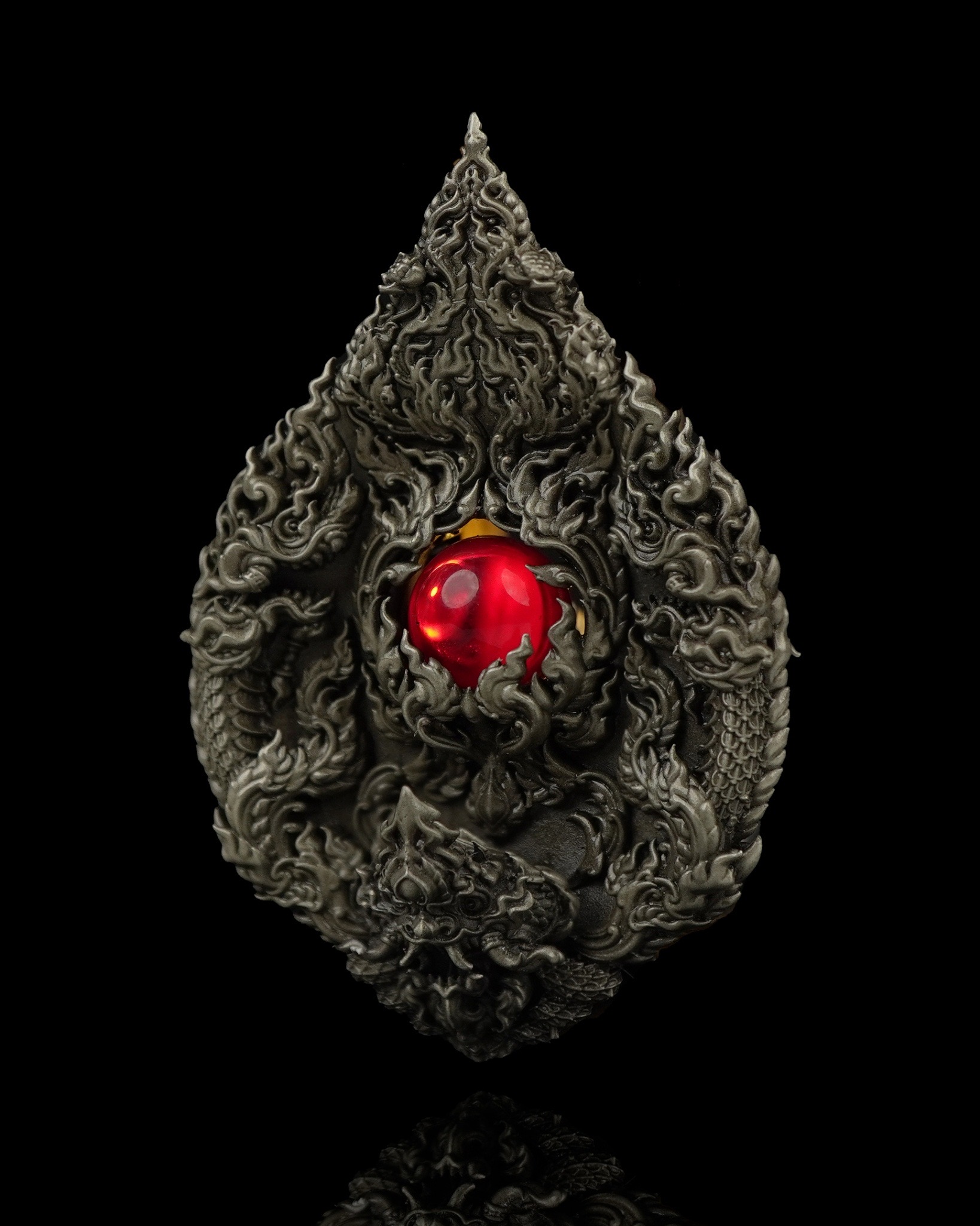 เหรียญมณีนาคราชแก้วบุญฤทธิ์ รหัส13 เนื้อไวท์บรอนซ์ซาติน