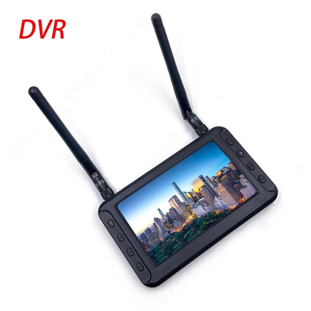 จอ FPV Analog 5.8GHz แบตในตัว มีลำโพง 4.3" LCD Monitor 40ch 800x480 16:9 DVRบันทึกได้